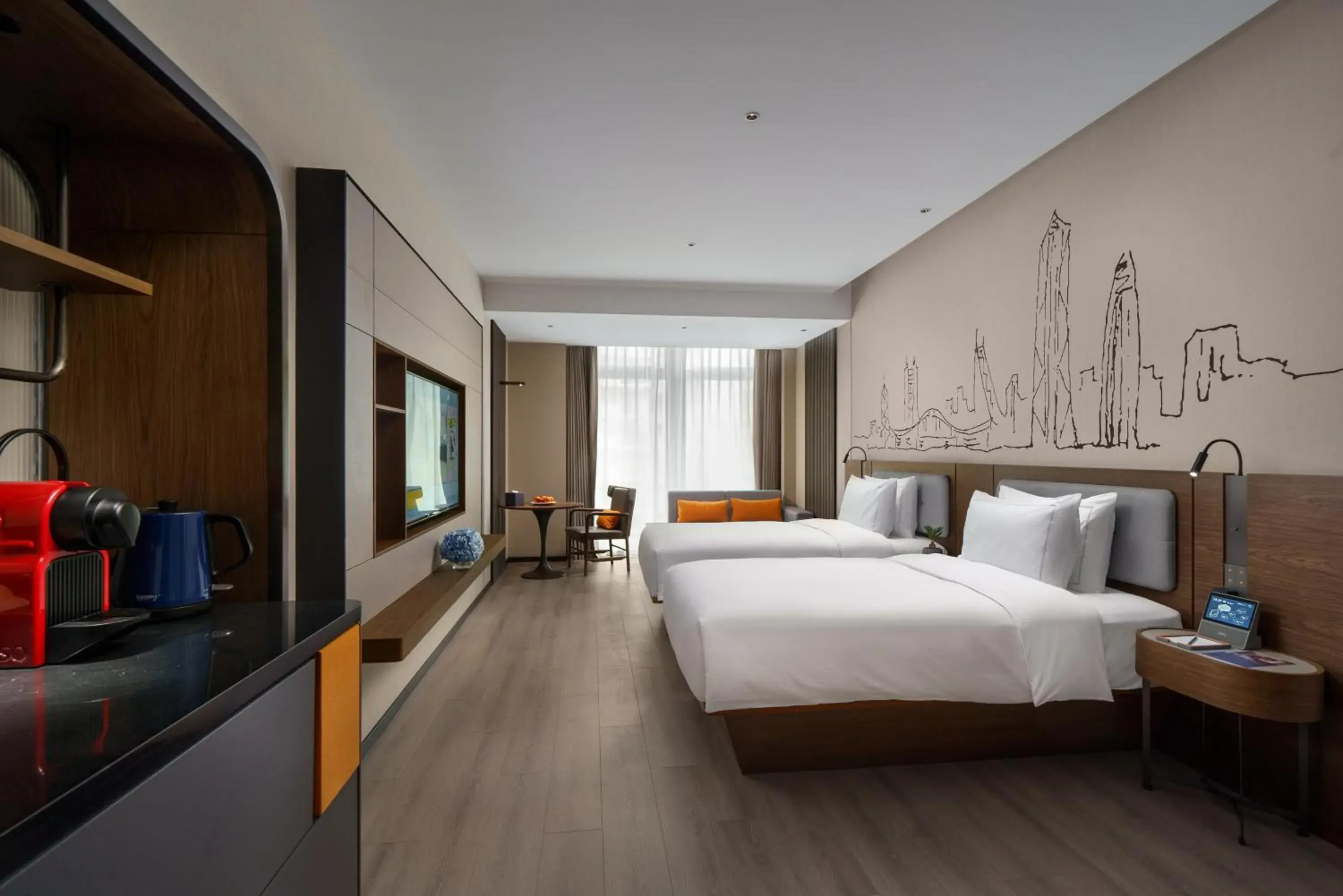 Bed in UrCove by HYATT Futian CBD-毗邻福田站和星河COCO Park 尊享免费迷你吧 Bed in UrCove by HYATT Futian CBD-毗邻福田站和星河COCO Park 尊享免费迷你吧