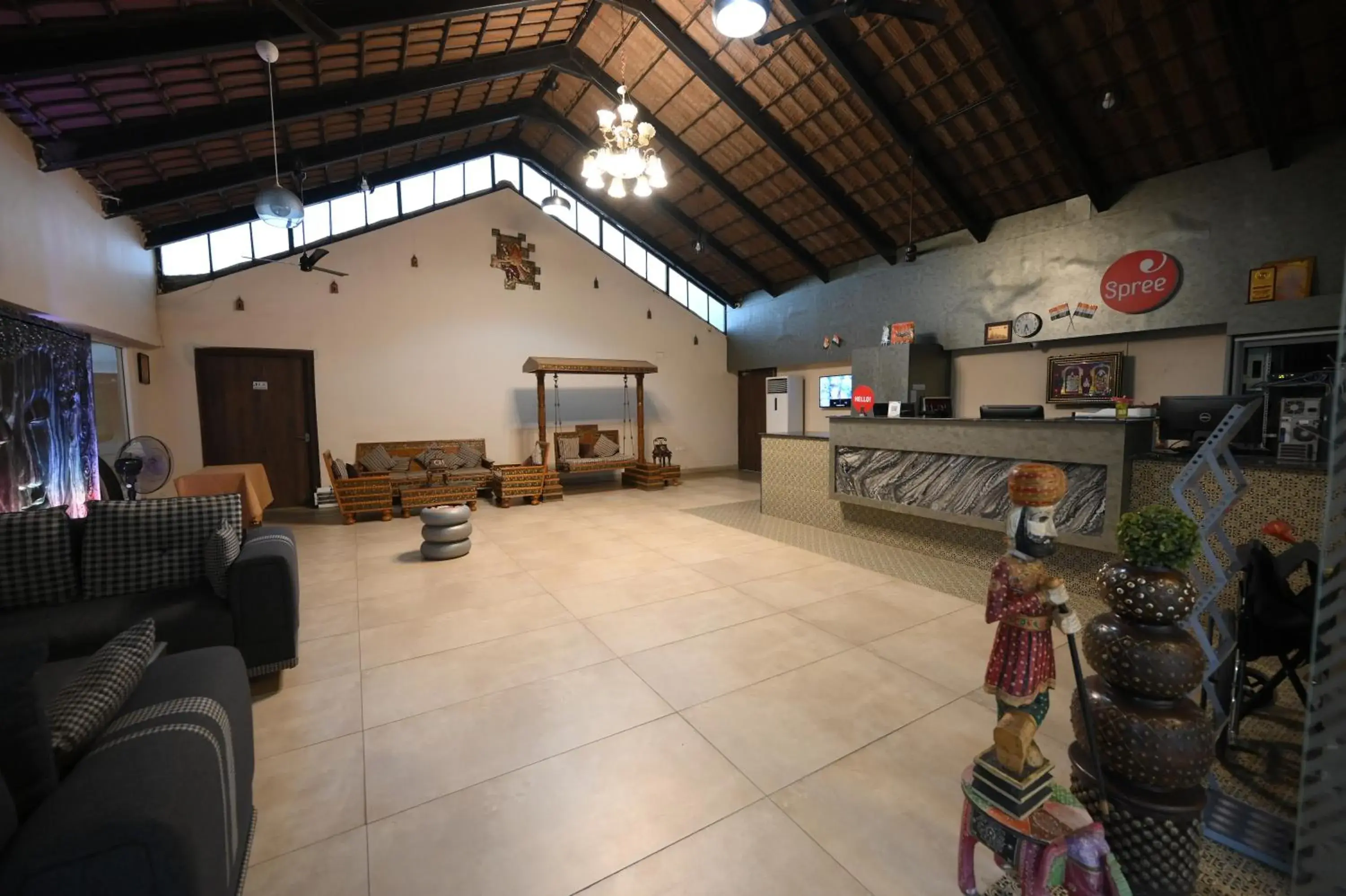 Lobby or reception in Spree One Resort And Convention Annavaram Lobby or reception in Spree One Resort And Convention Annavaram