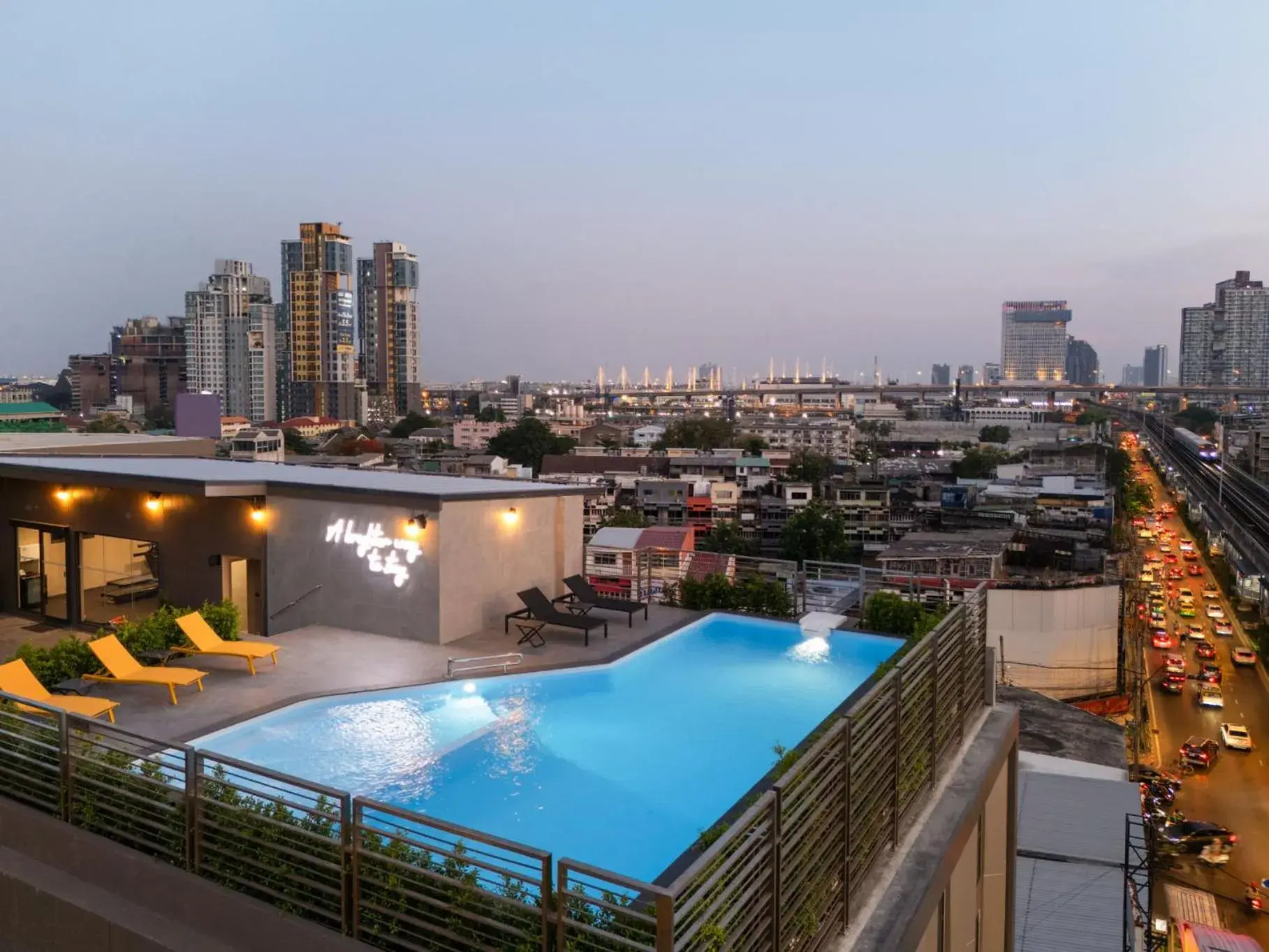 Swimming pool in Lumen Bangkok Udomsuk Station Swimming pool in Lumen Bangkok Udomsuk Station