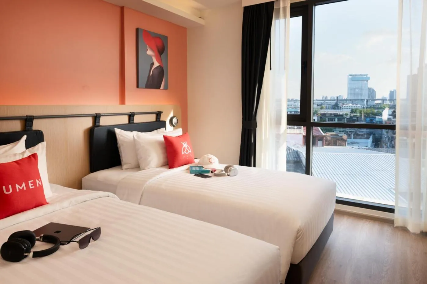 Bed in Lumen Bangkok Udomsuk Station