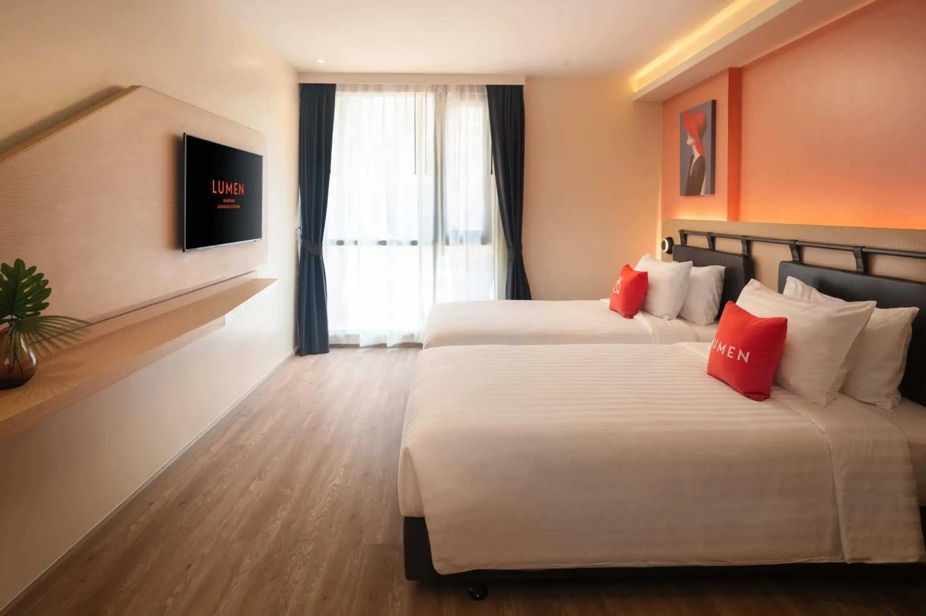 Lumen Deluxe Twin in Lumen Bangkok Udomsuk Station Lumen Deluxe Twin in Lumen Bangkok Udomsuk Station