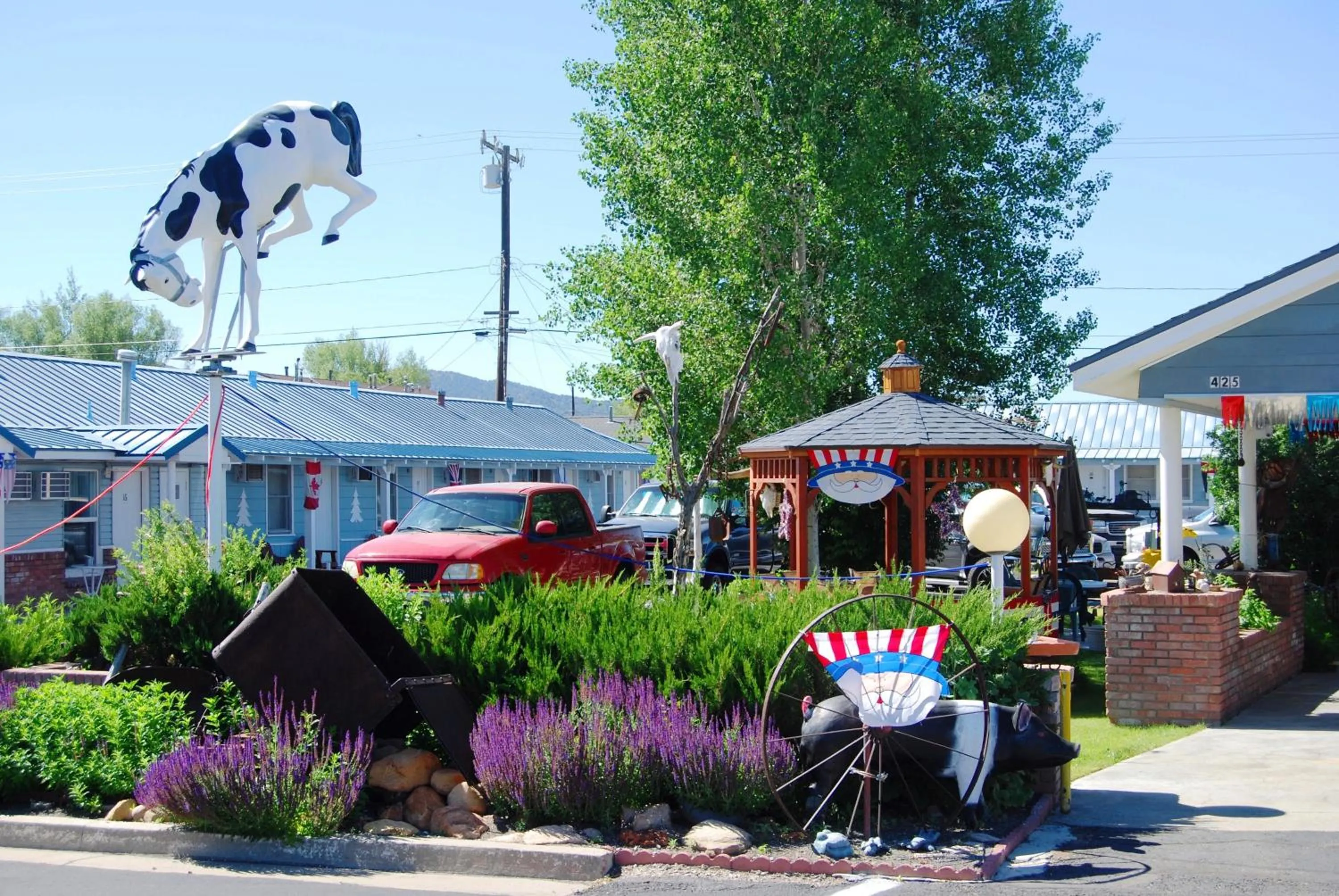 Garden in Redwood Motel
