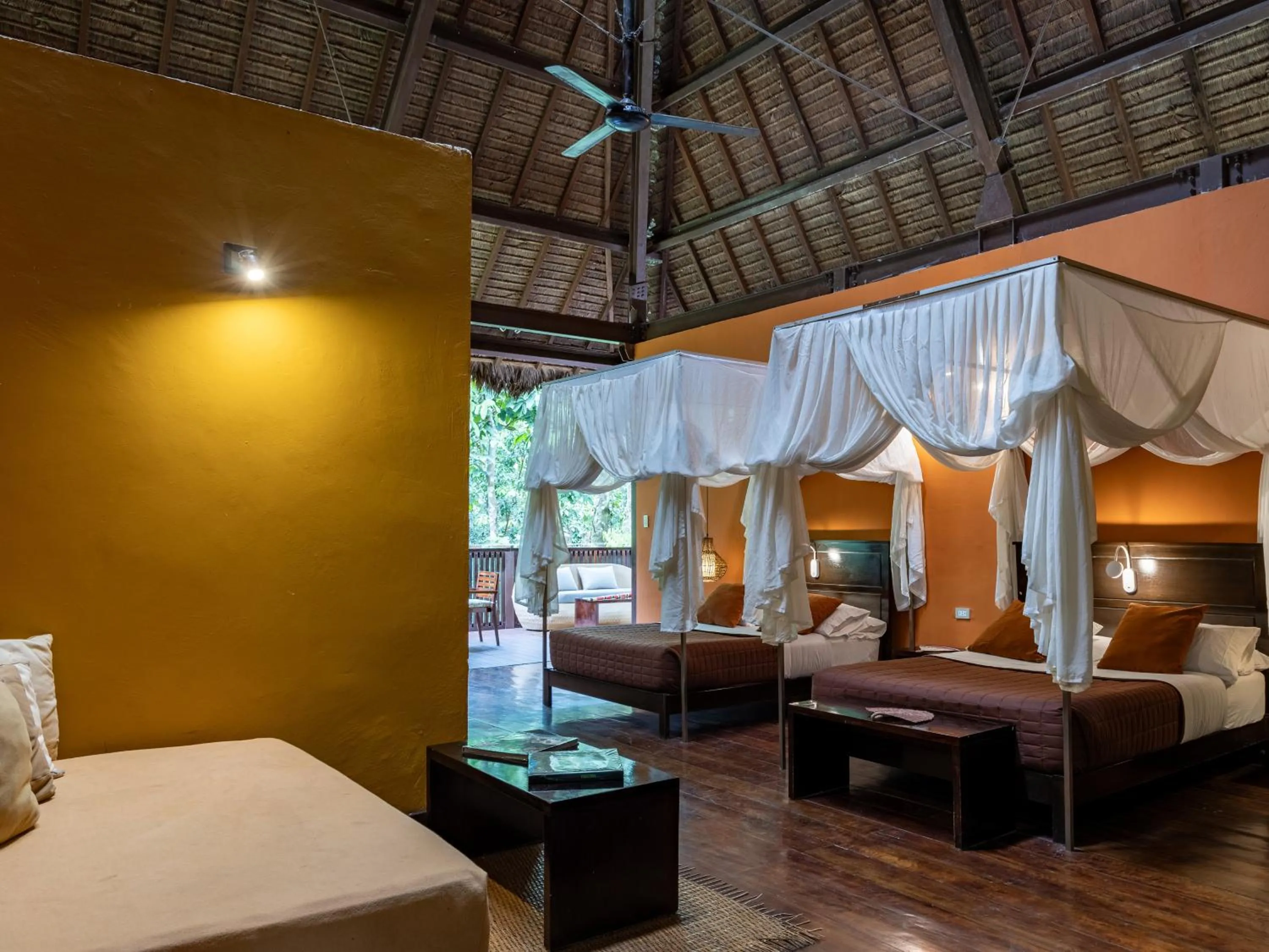 Bed in Refugio Amazonas Lodge