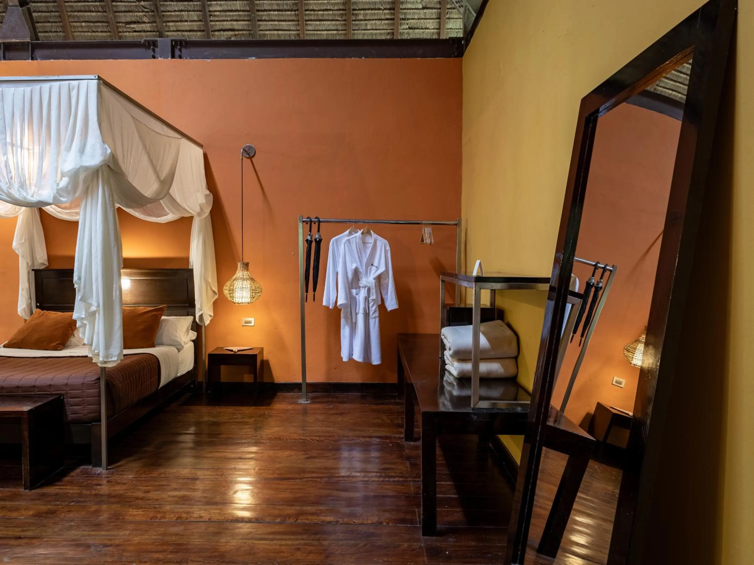 Bed in Refugio Amazonas Lodge