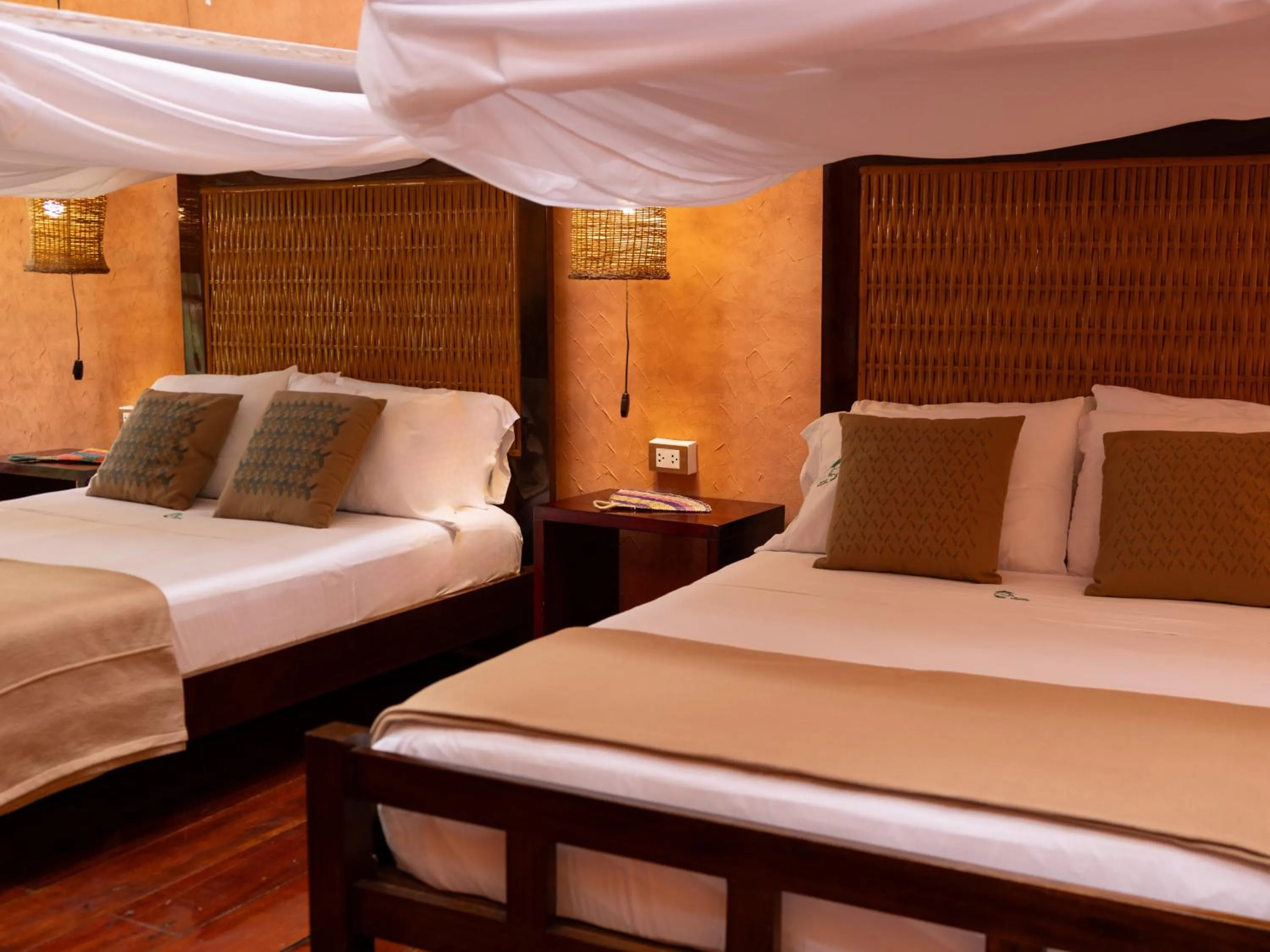 Bed in Refugio Amazonas Lodge