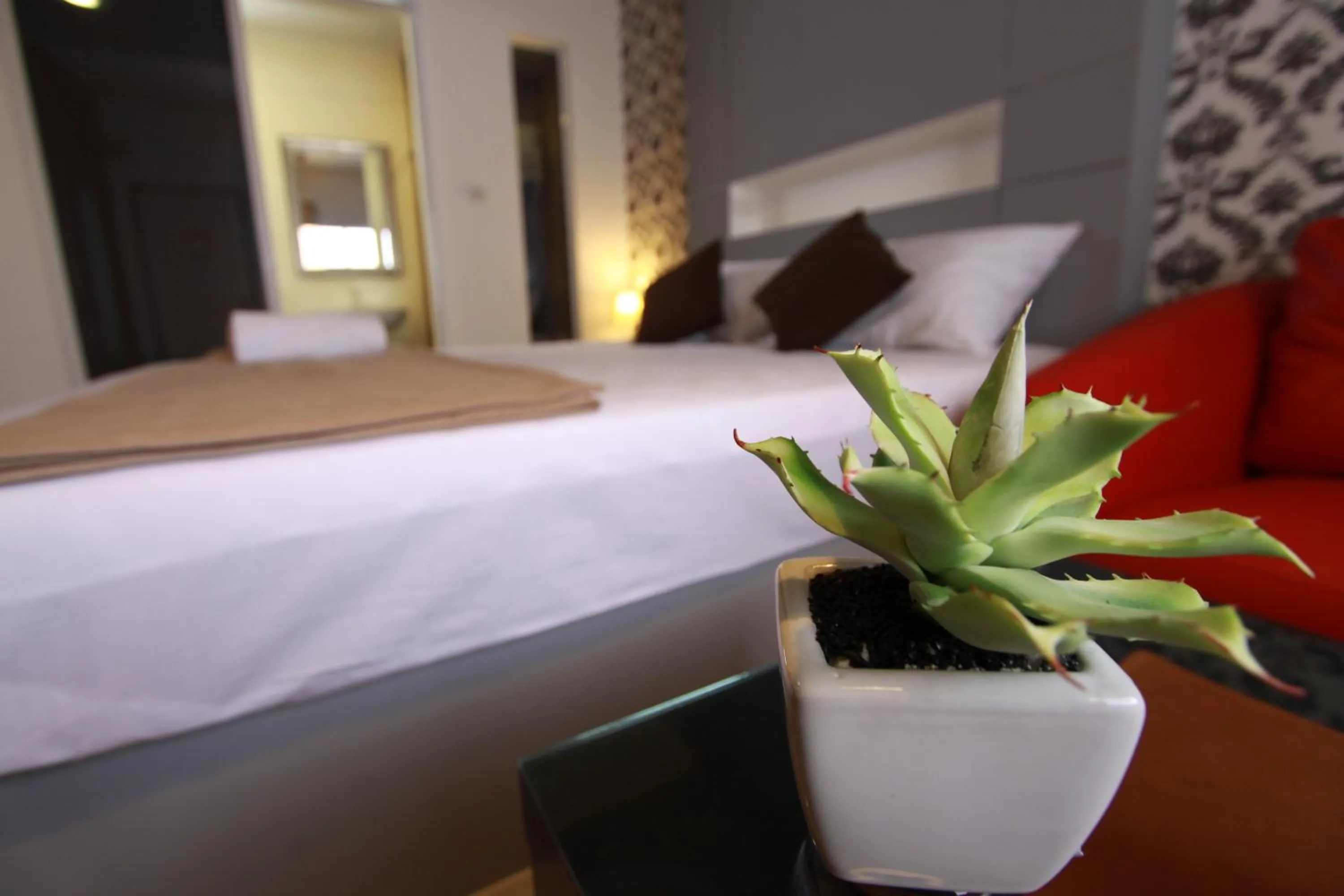 Decorative detail, Bed in Bearing 26 Hotel