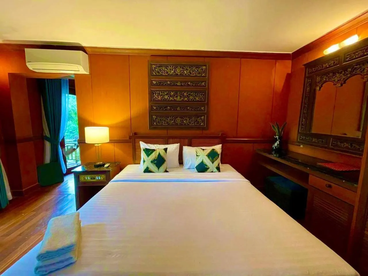 Bed in Kirirom Hillside Resort