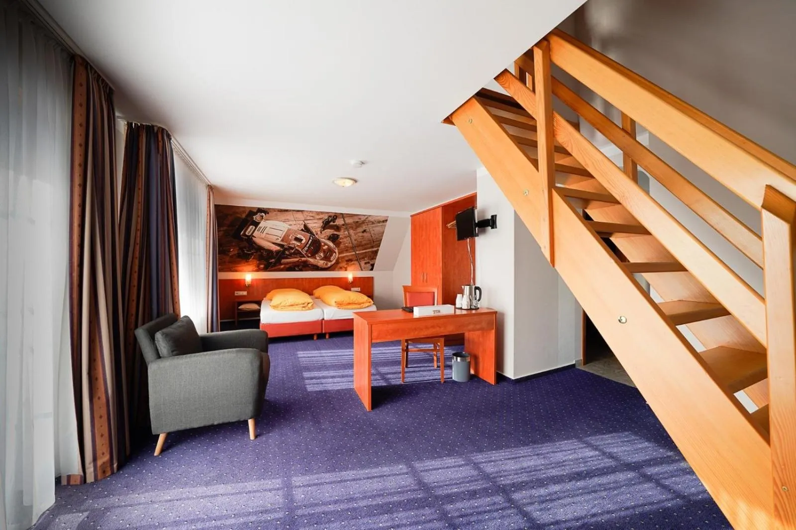 Photo of the whole room, Bed in Gästehaus Fuchshof