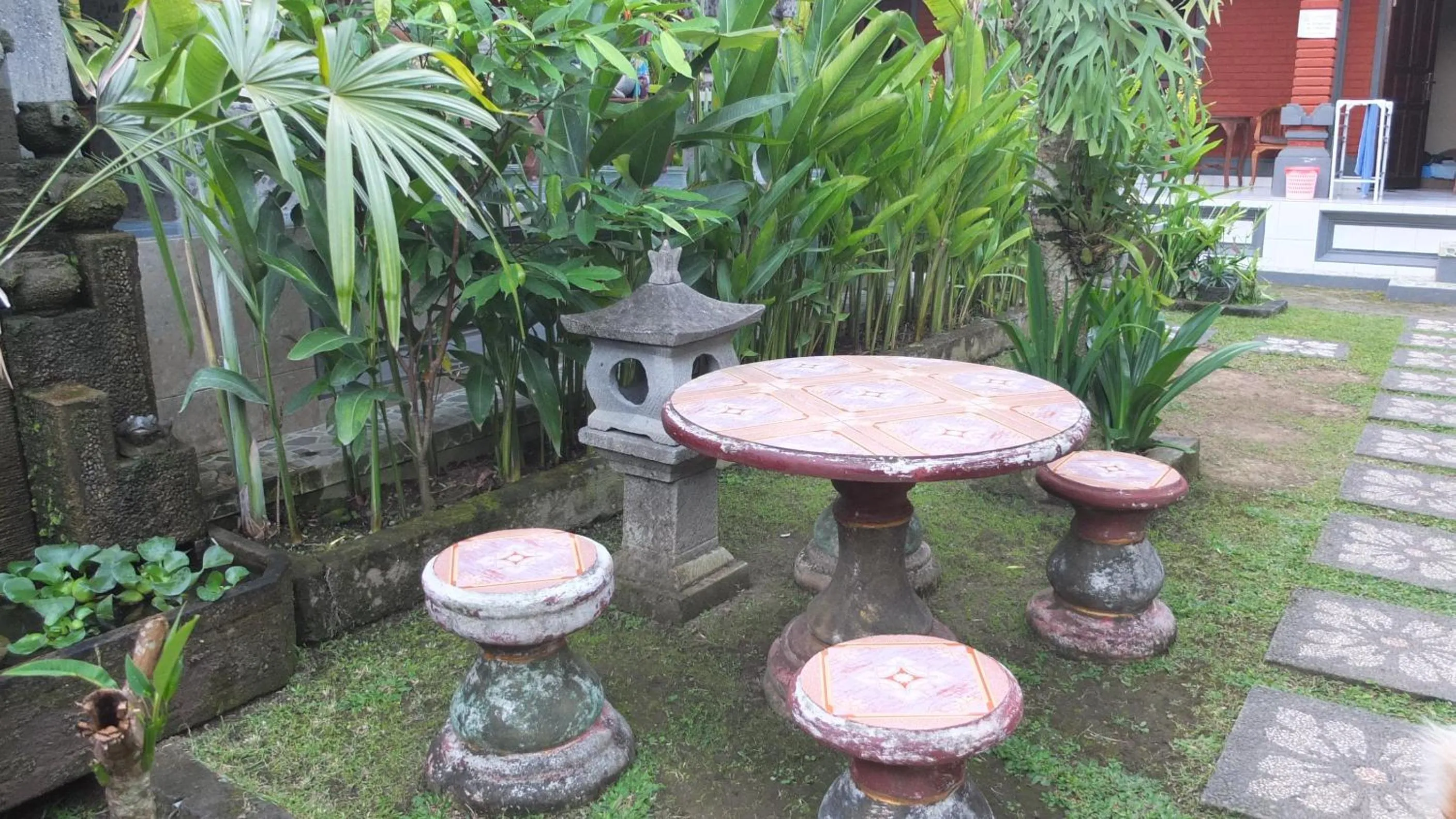 Garden view in Ojek's Homestay