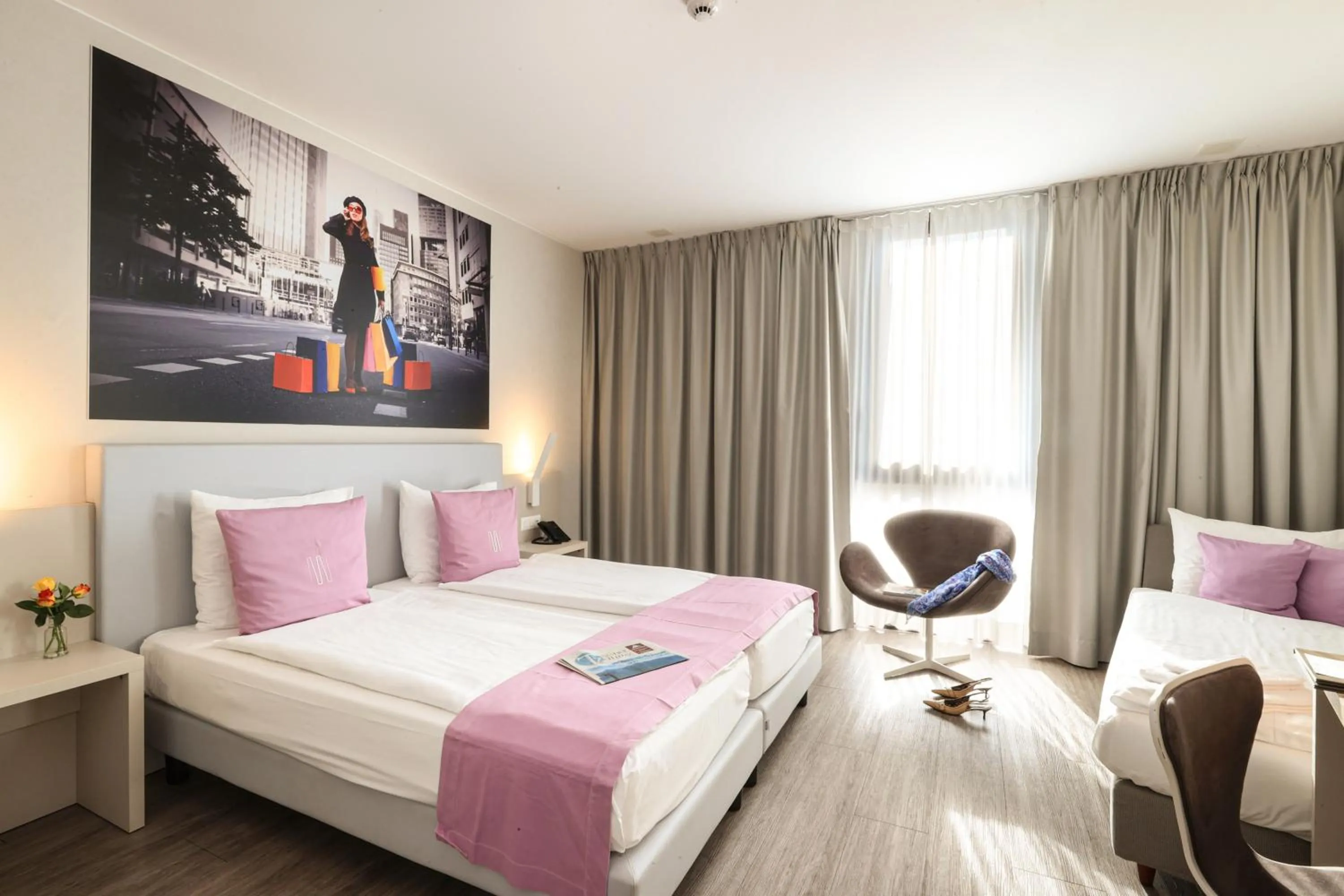 Bed in Hotel City Lugano