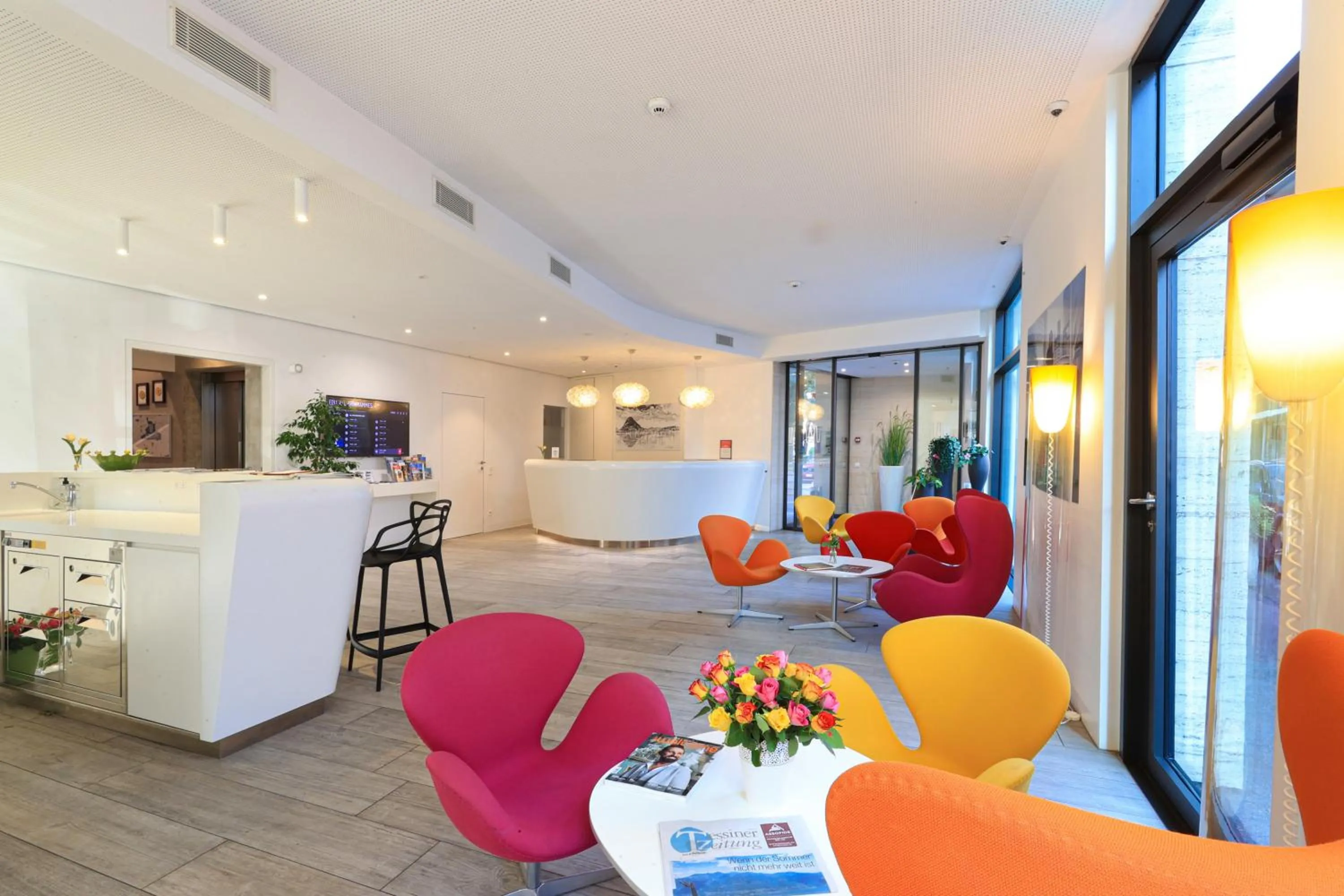 Lobby or reception in Hotel City Lugano