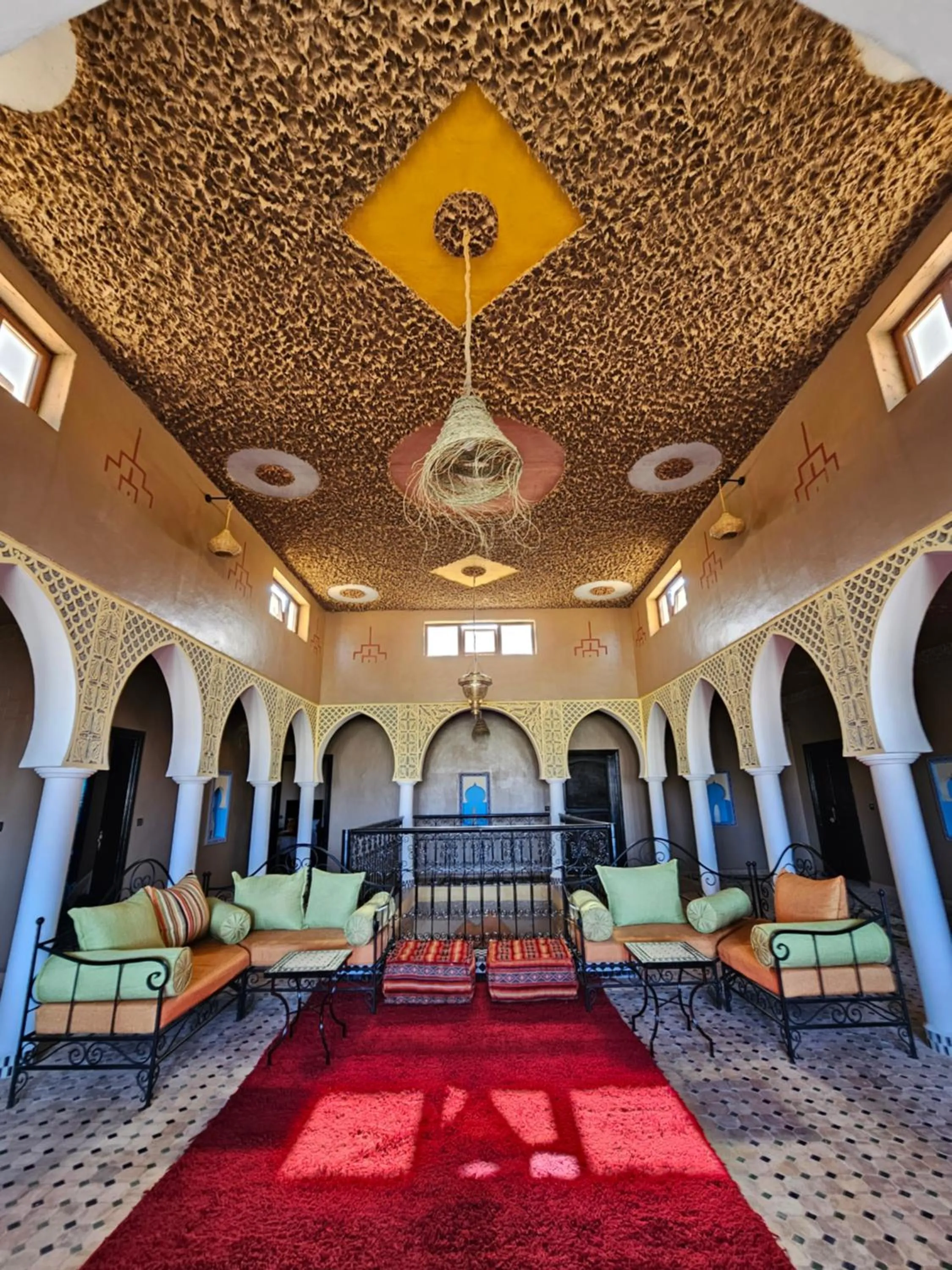 Seating area in Riad Merzouga Dunes