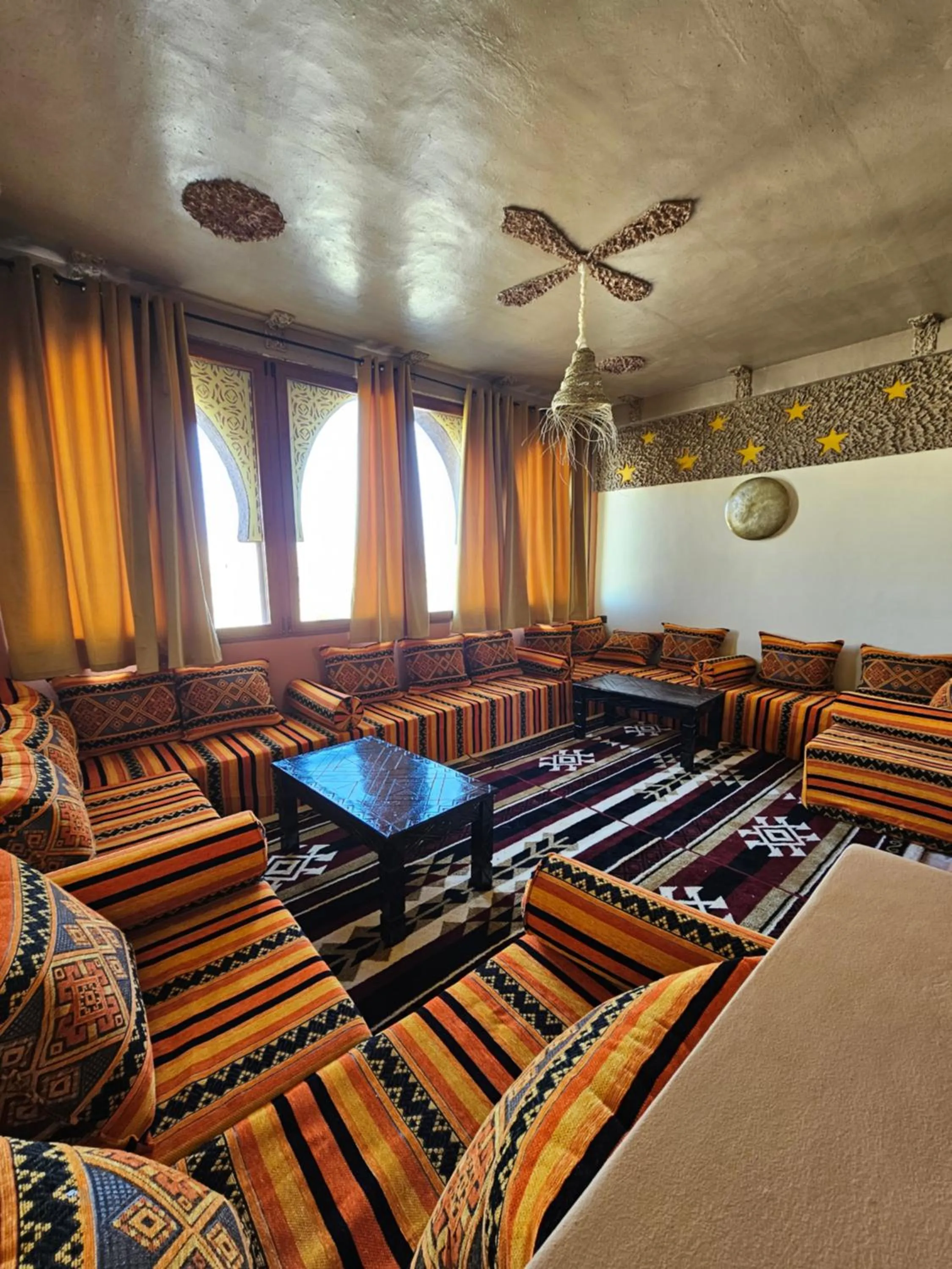 Seating area in Riad Merzouga Dunes