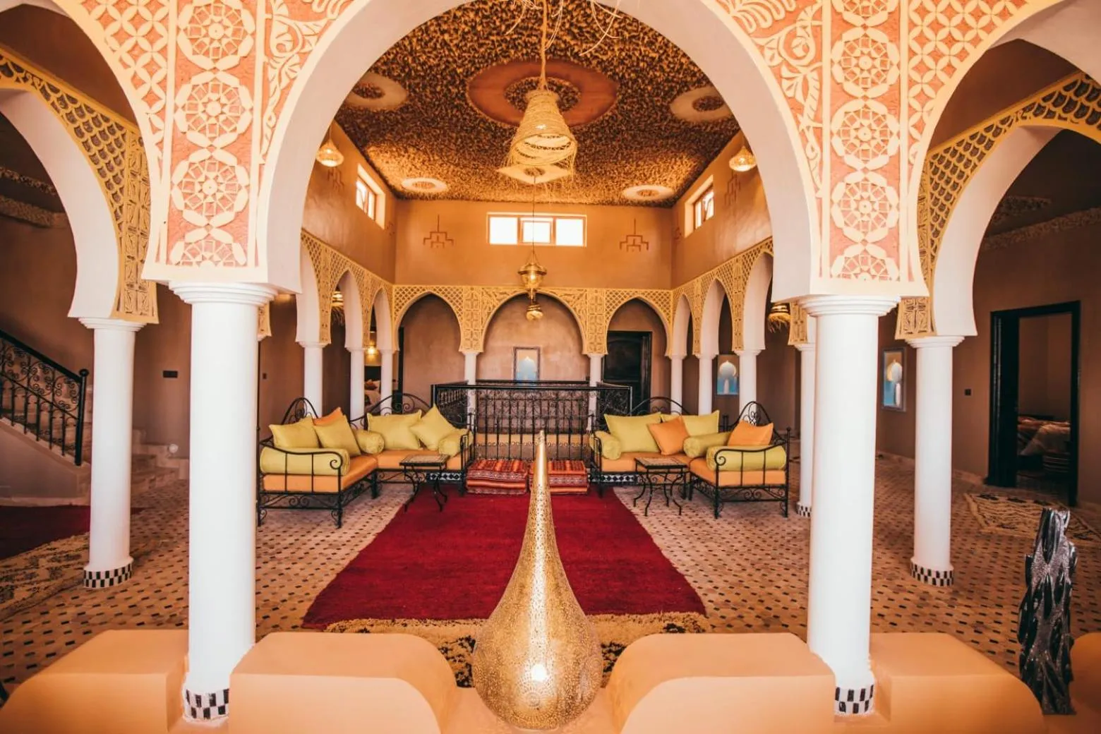 Living room in Riad Merzouga Dunes