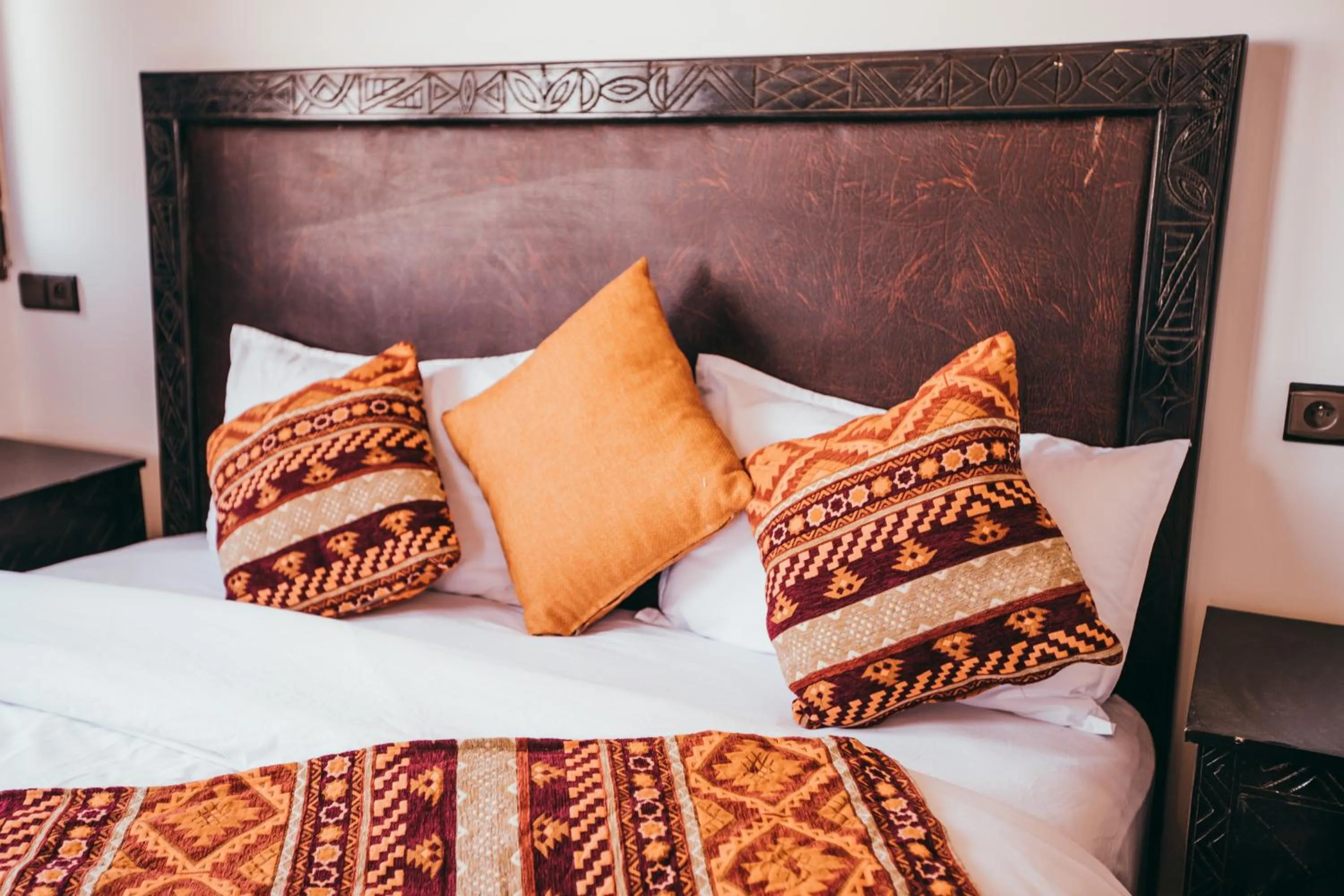 Bed in Riad Merzouga Dunes