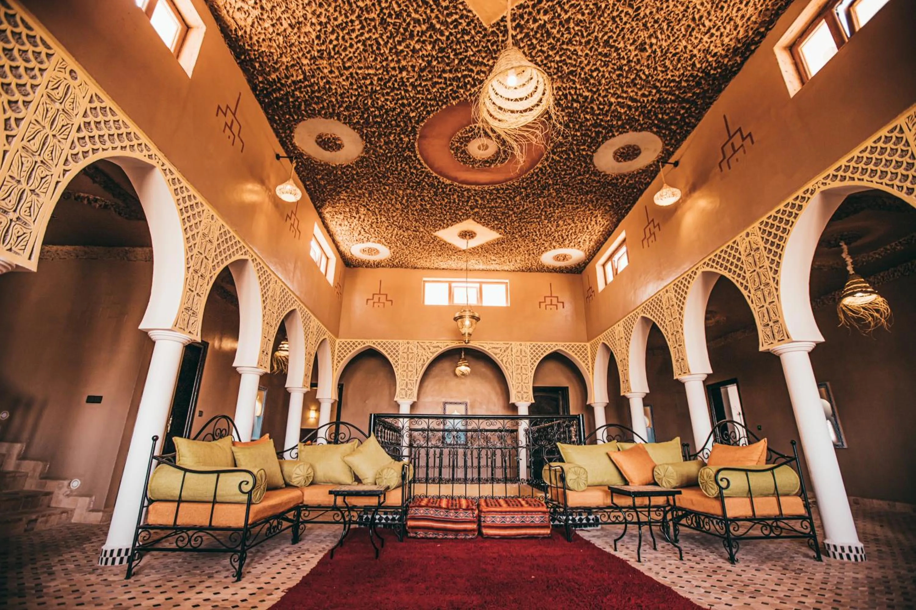 Living room in Riad Merzouga Dunes