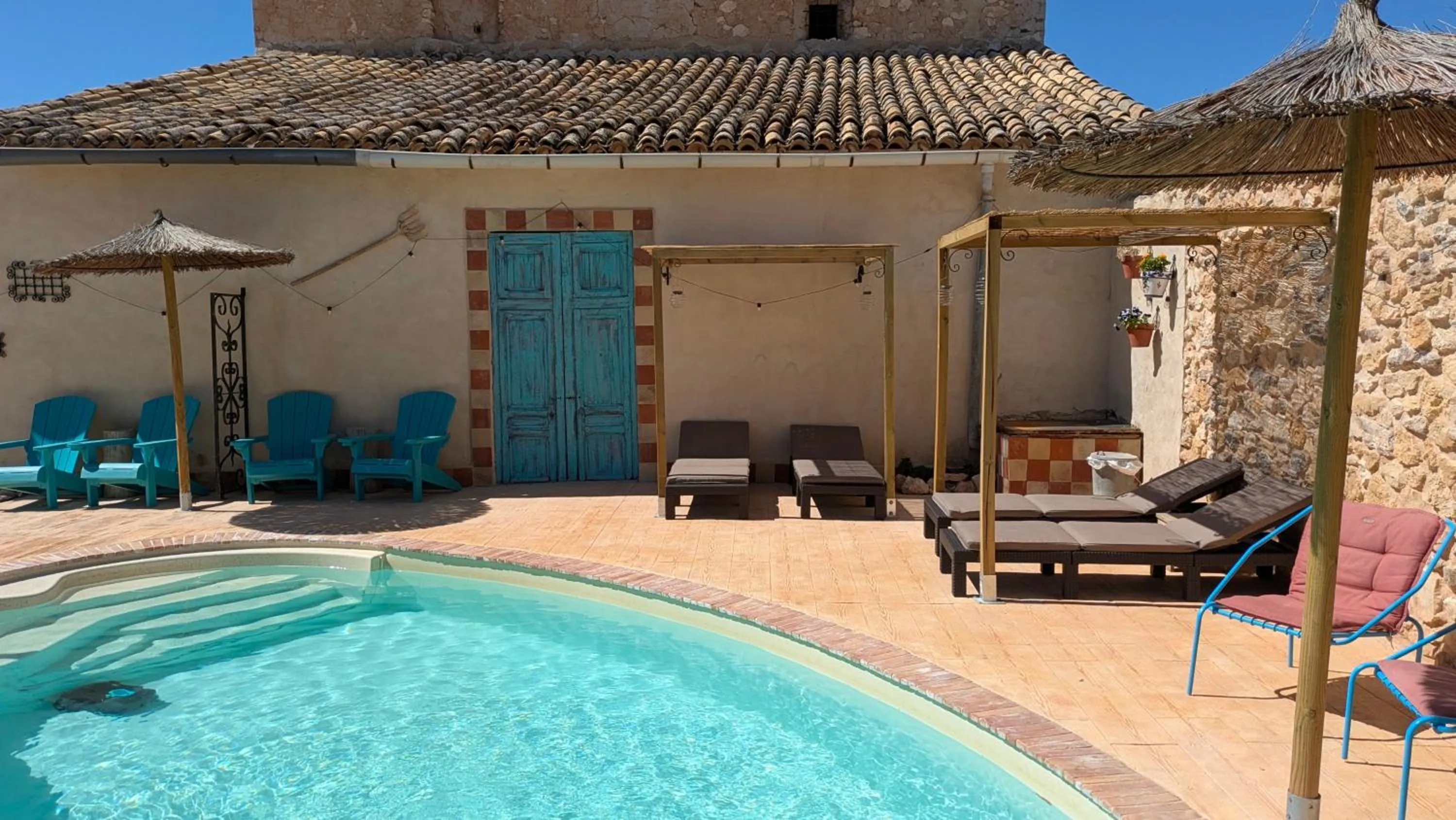 Pool view in Casa Rodriguillo
