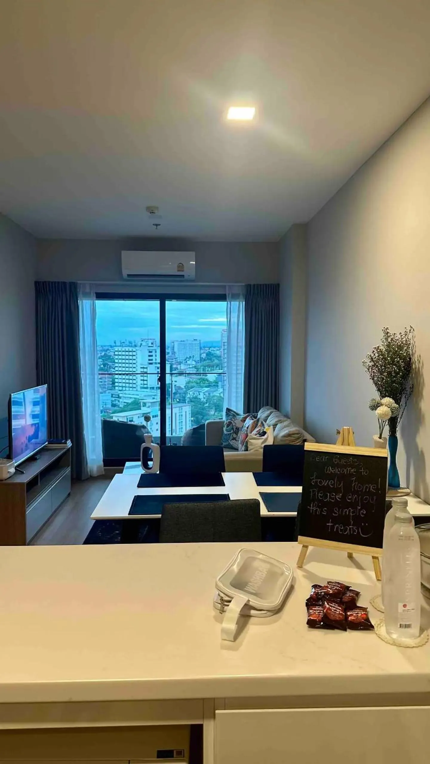 Living room in Astra Sky River Chiang Mai