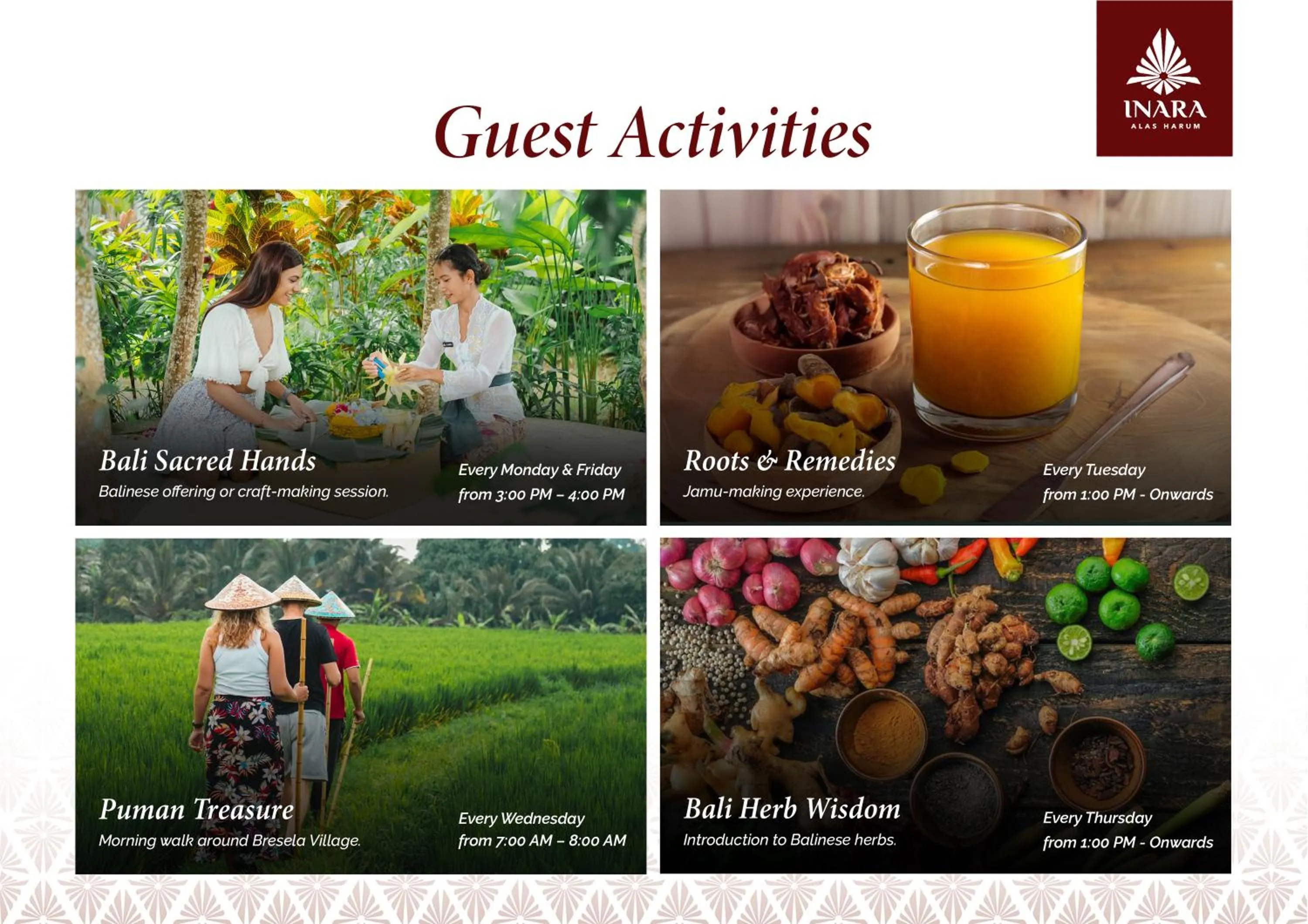 Activities in Inara Alas Harum