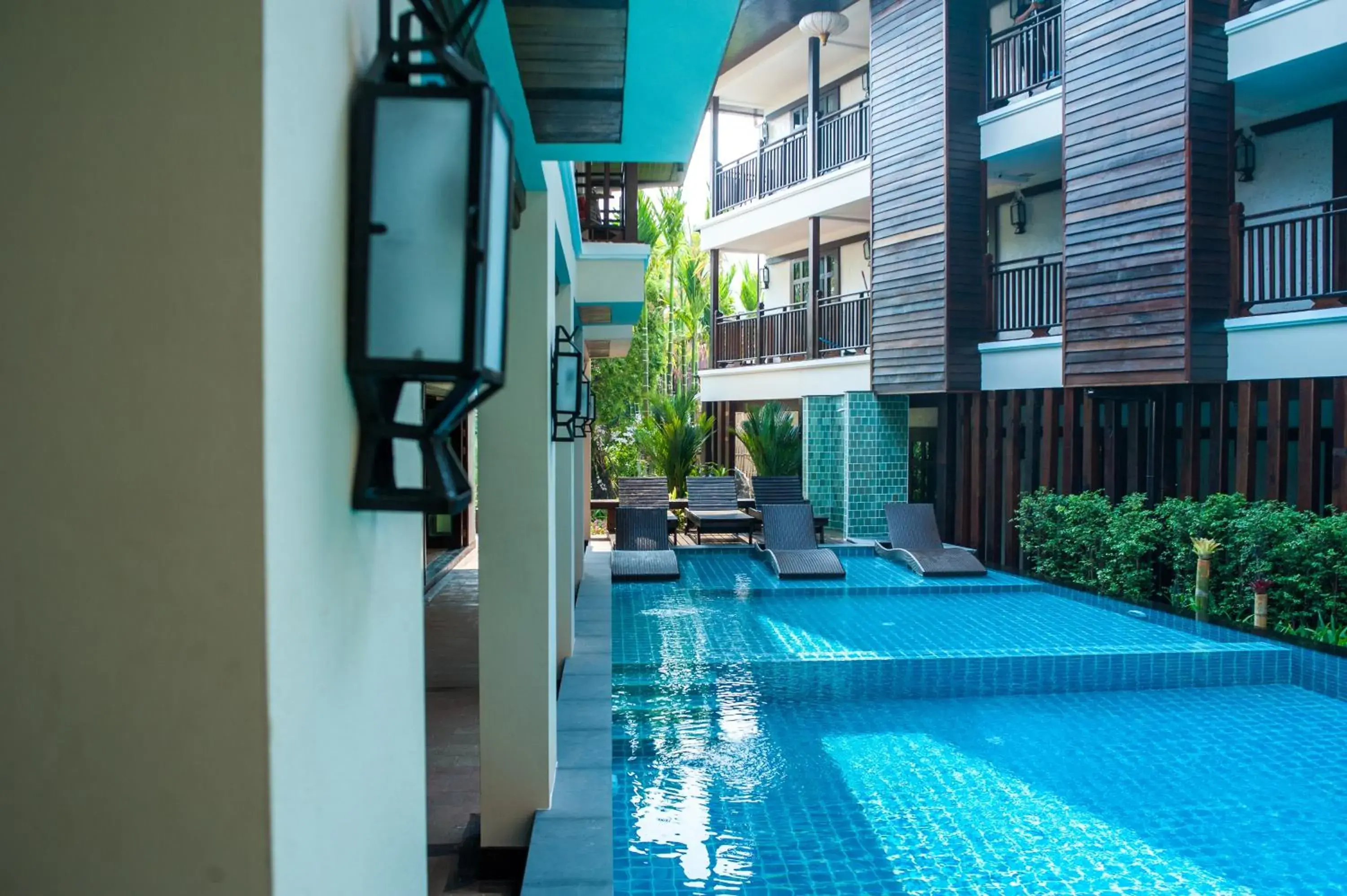 Pool view in Viang Thapae Resort Pool view in Viang Thapae Resort
