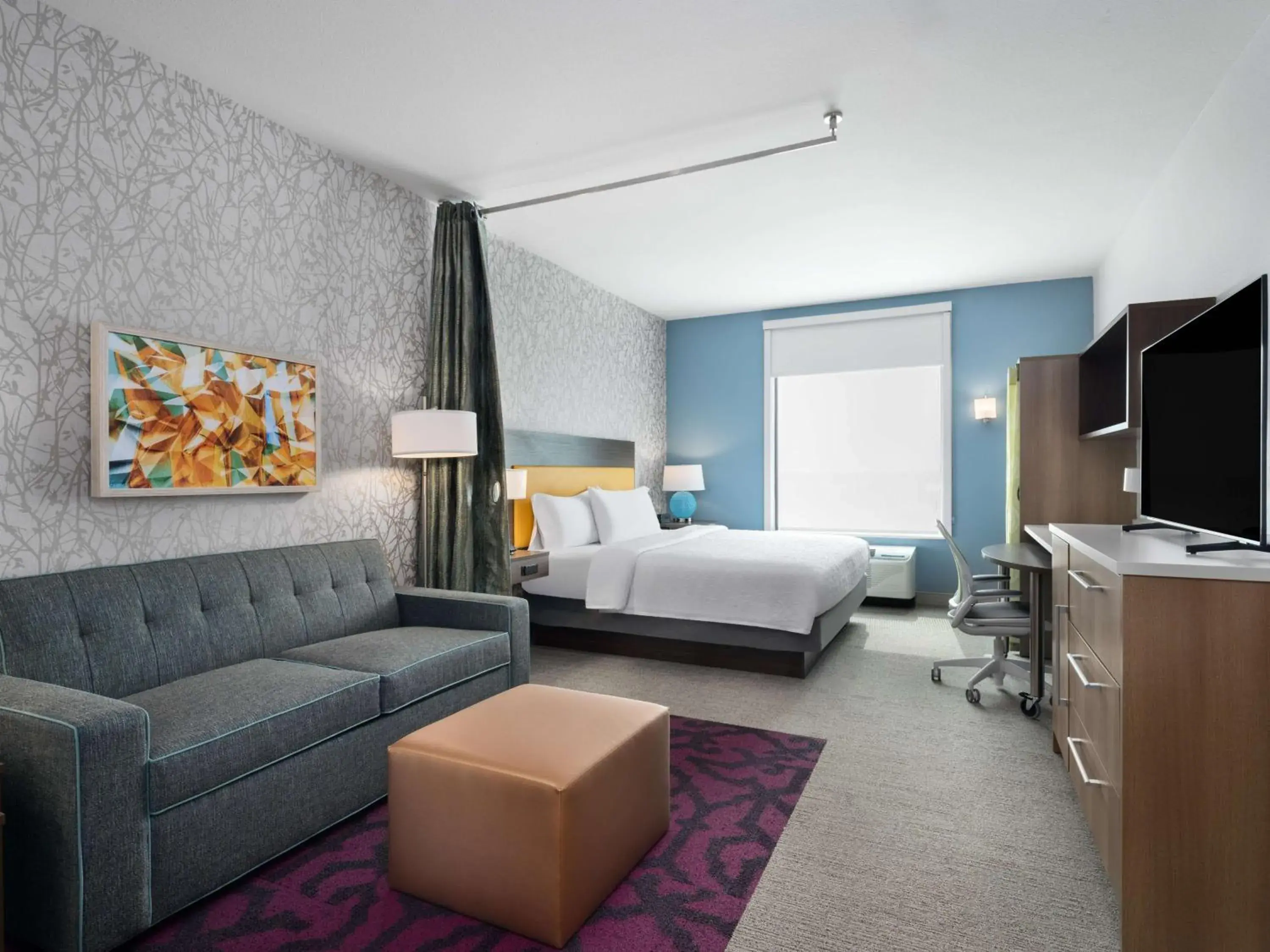 Living room, Bed in Home2 Suites By Hilton Round Rock Medical Center Living room, Bed in Home2 Suites By Hilton Round Rock Medical Center