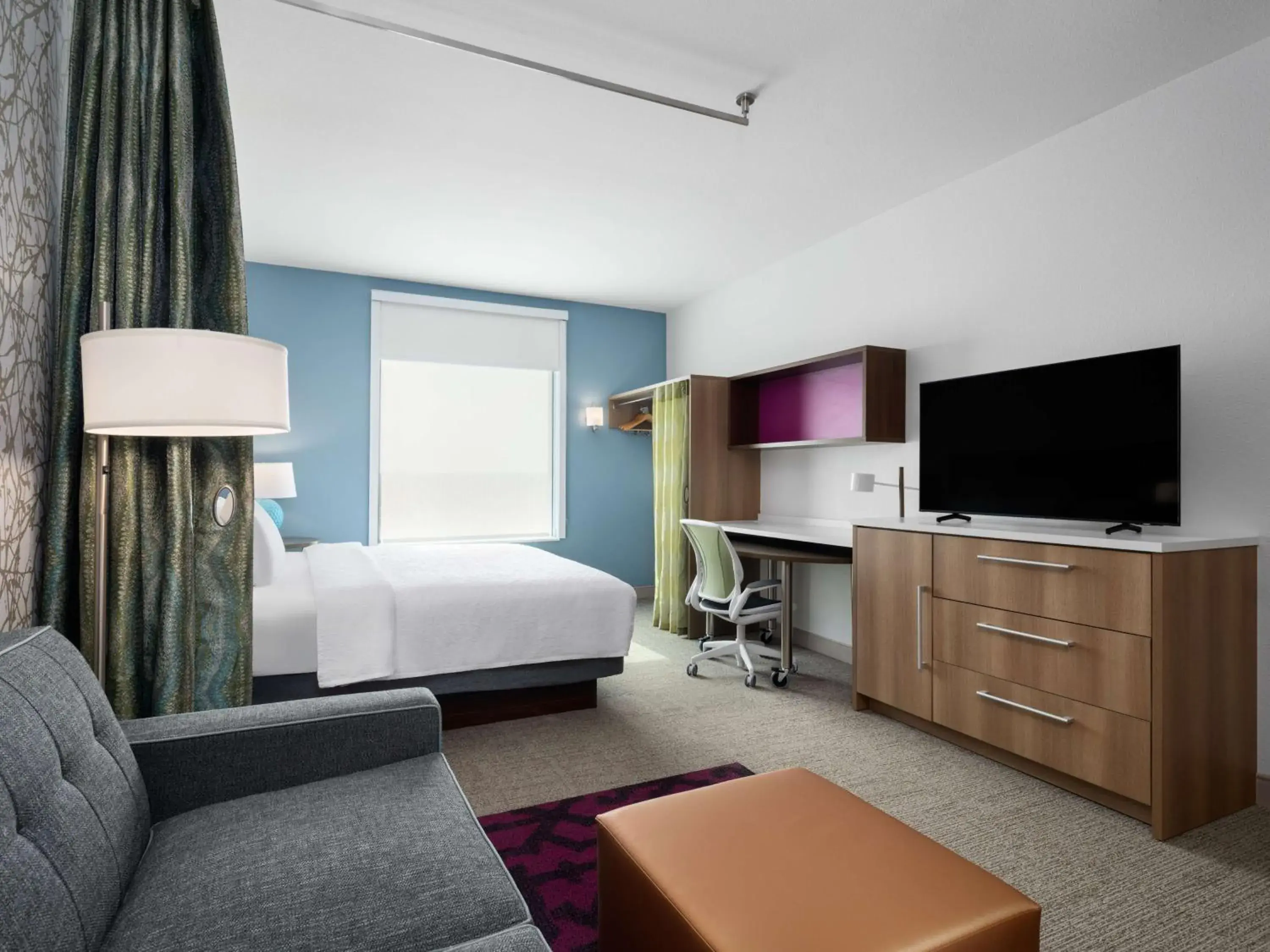 Living room, Bed in Home2 Suites By Hilton Round Rock Medical Center Living room, Bed in Home2 Suites By Hilton Round Rock Medical Center