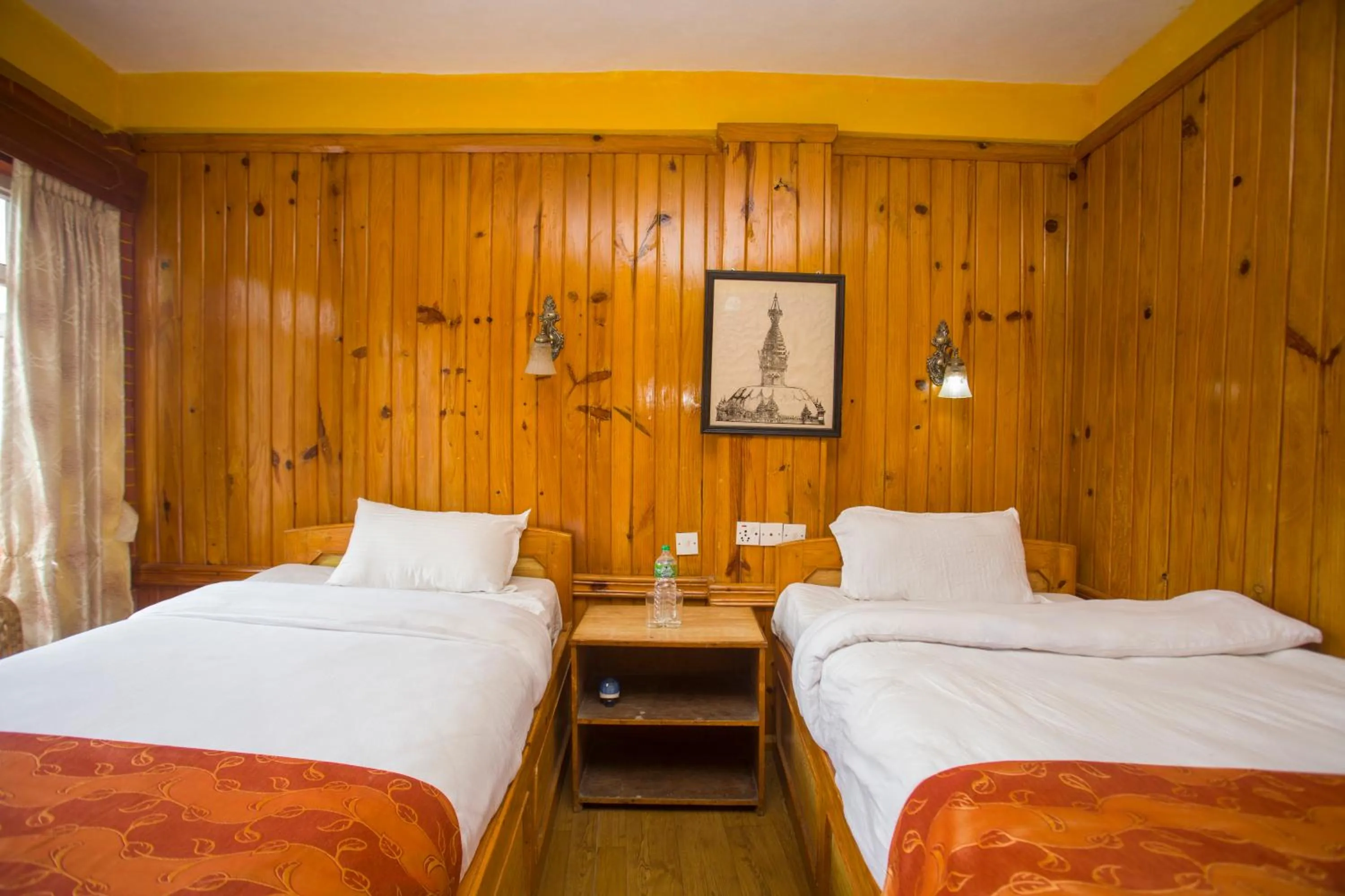 Bathroom, Bed in Langtang View Nagarkot Bed and Breakfast