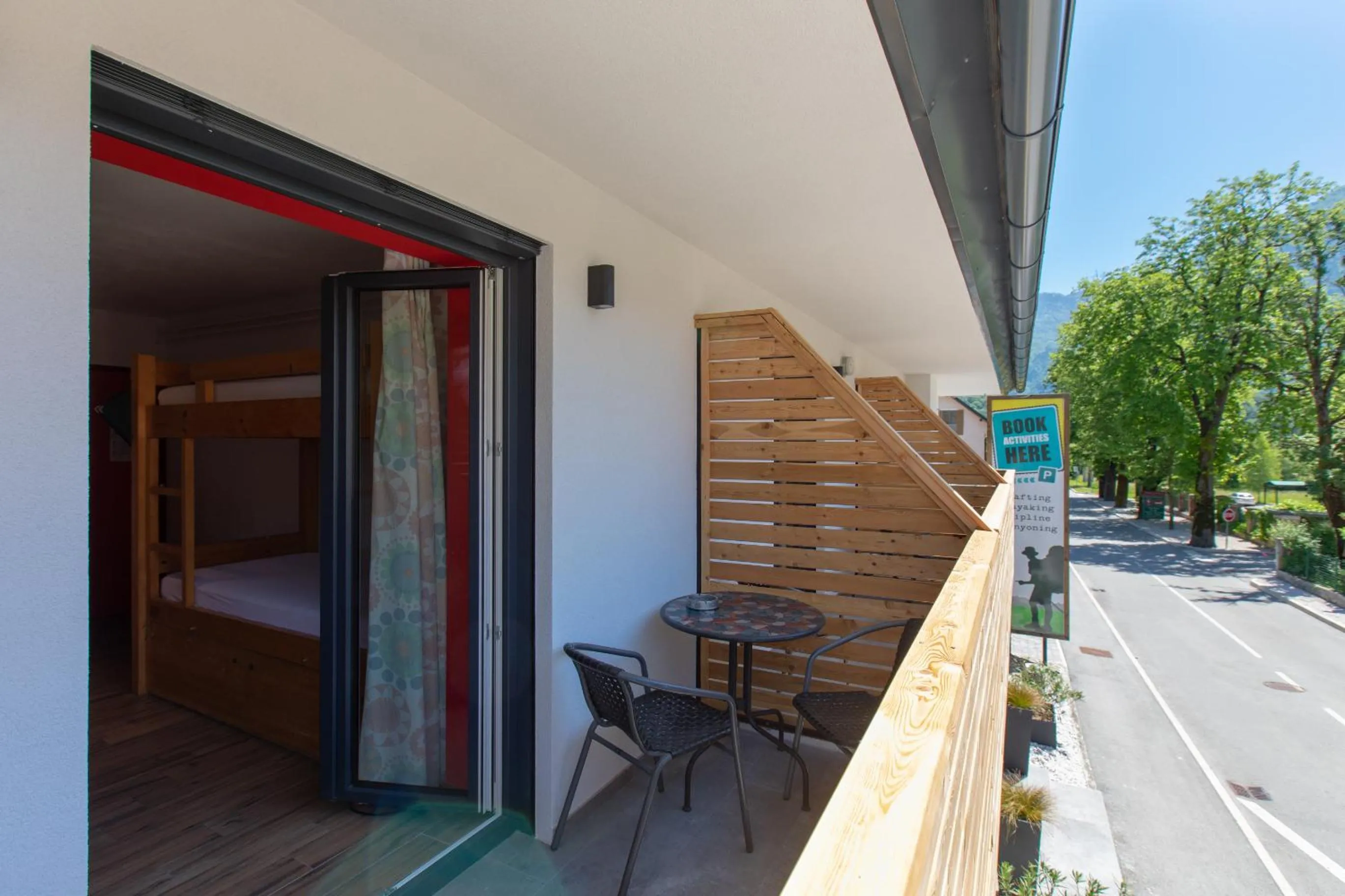 Balcony/Terrace in Hostel Soča Rocks