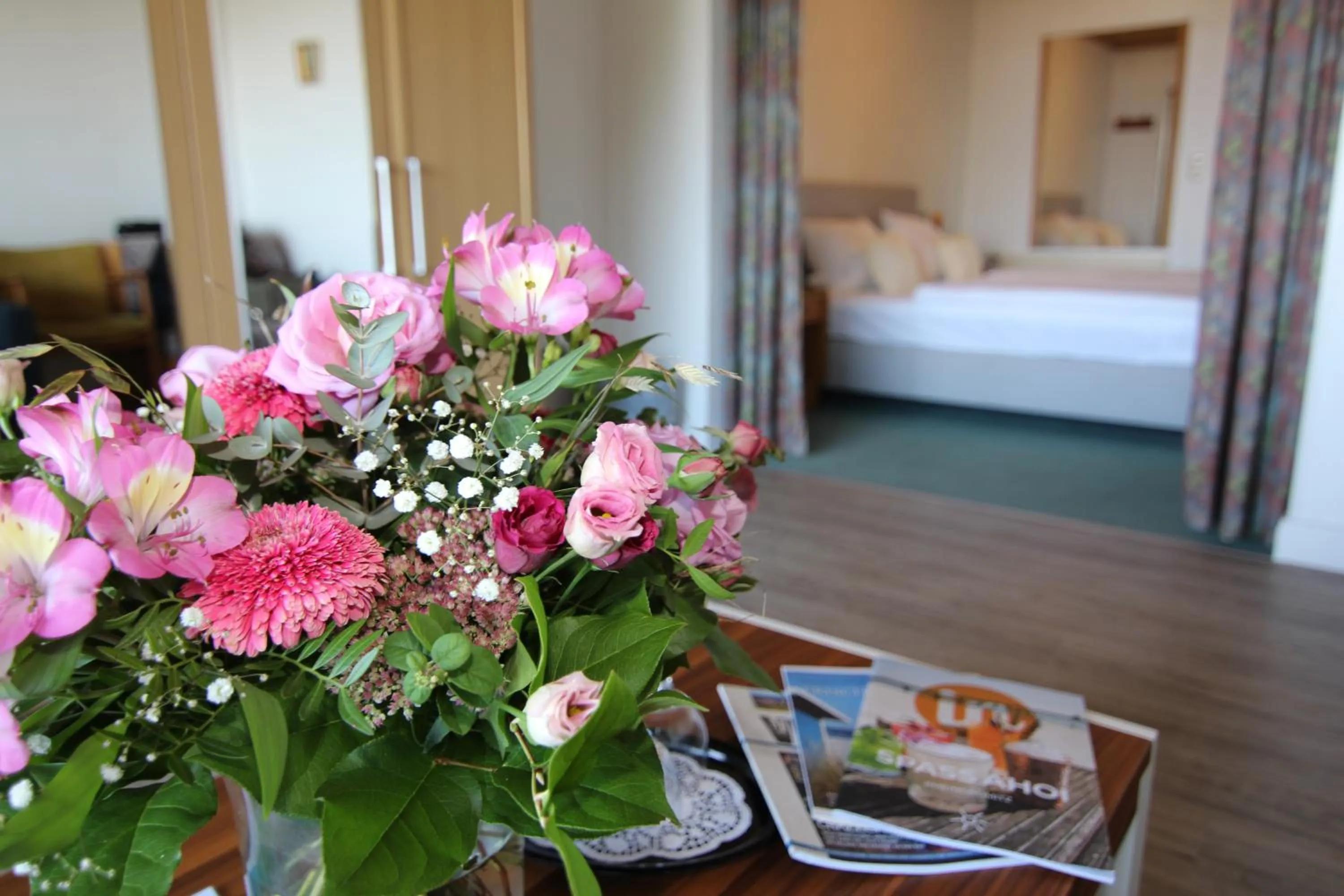 Photo of the whole room, Bed in Hotel Zur schönen Aussicht