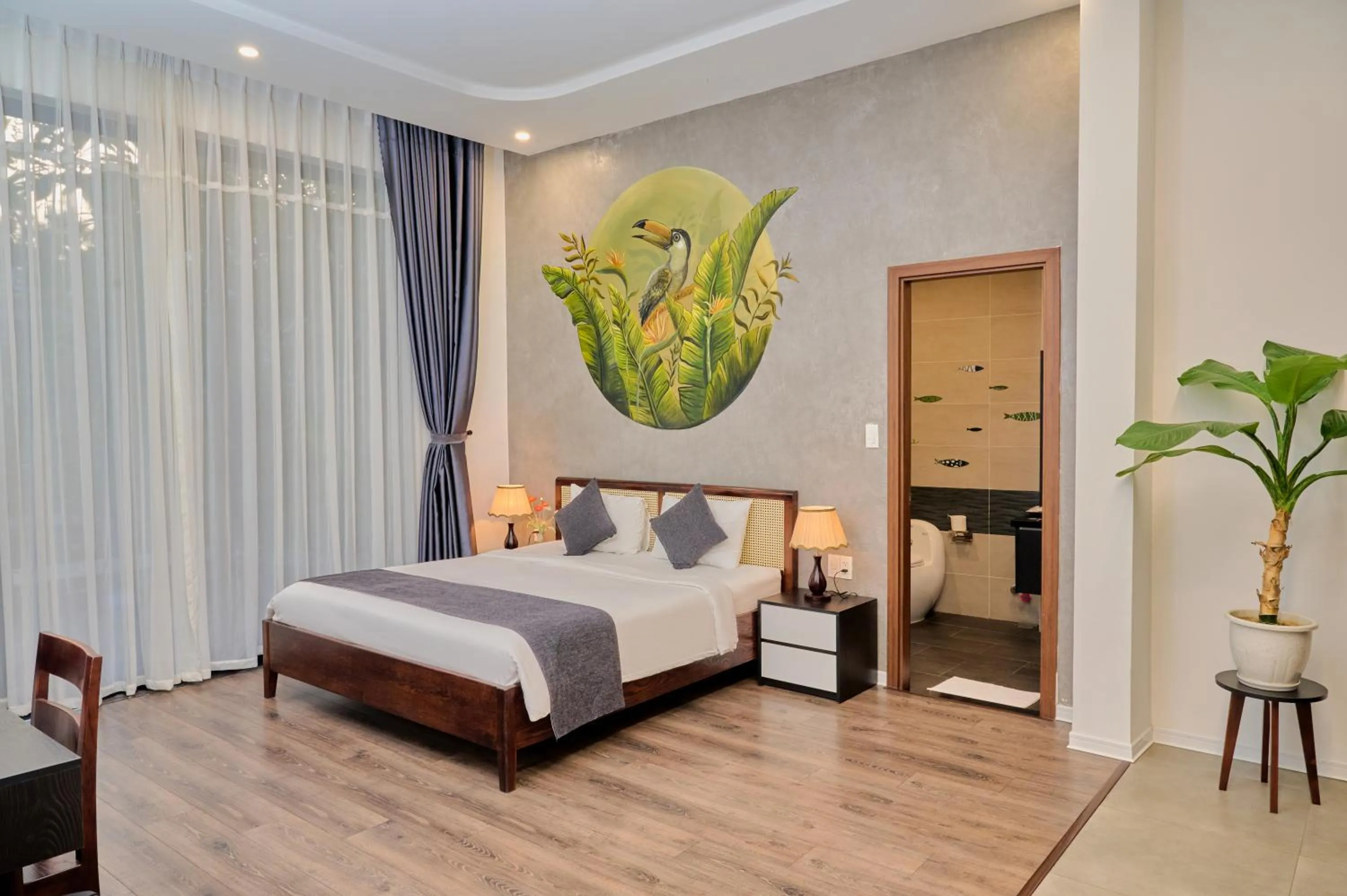 Bedroom, Bed in Charm Champion Villa Hoian