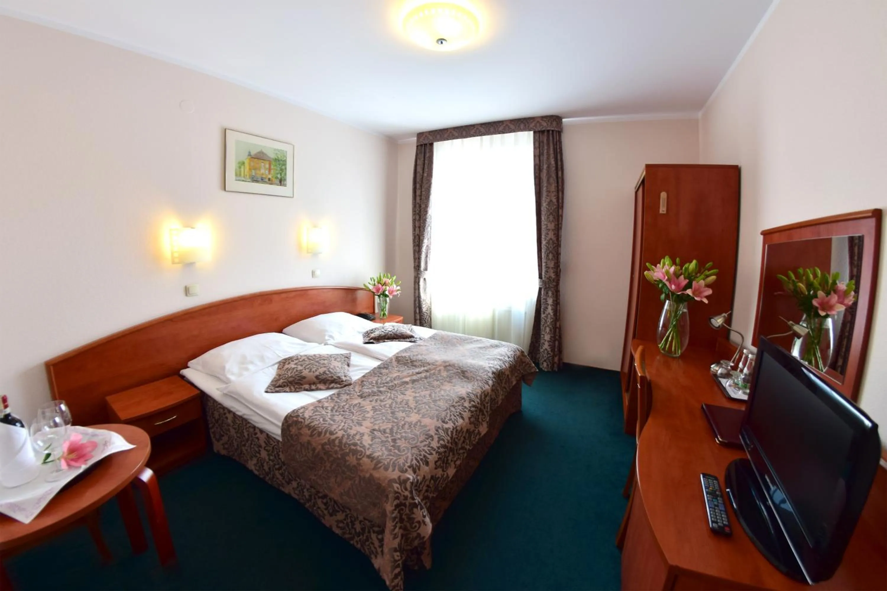 Bed in Hotel Panorama Nowy Sącz