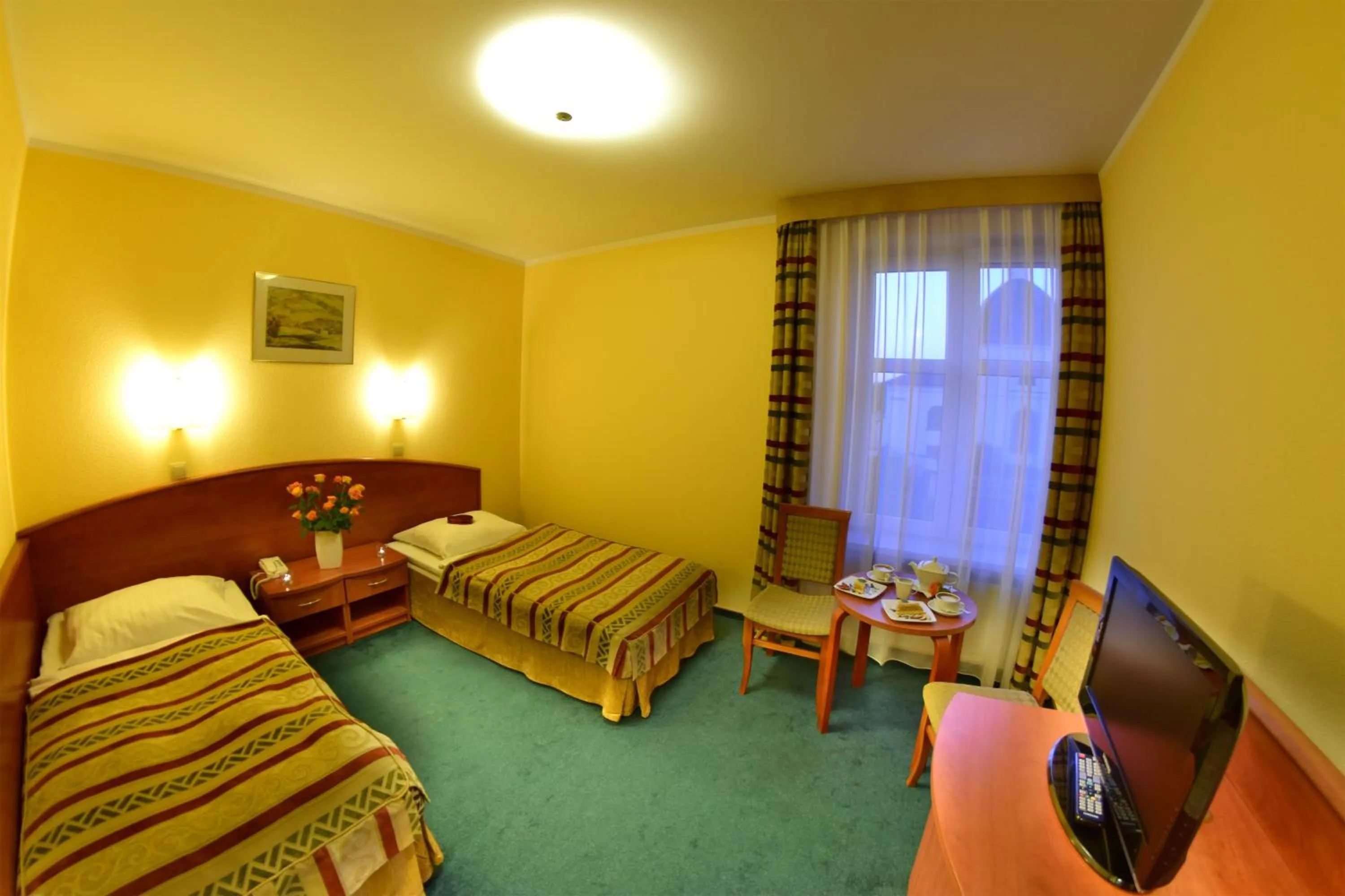 Bed in Hotel Panorama Nowy Sącz