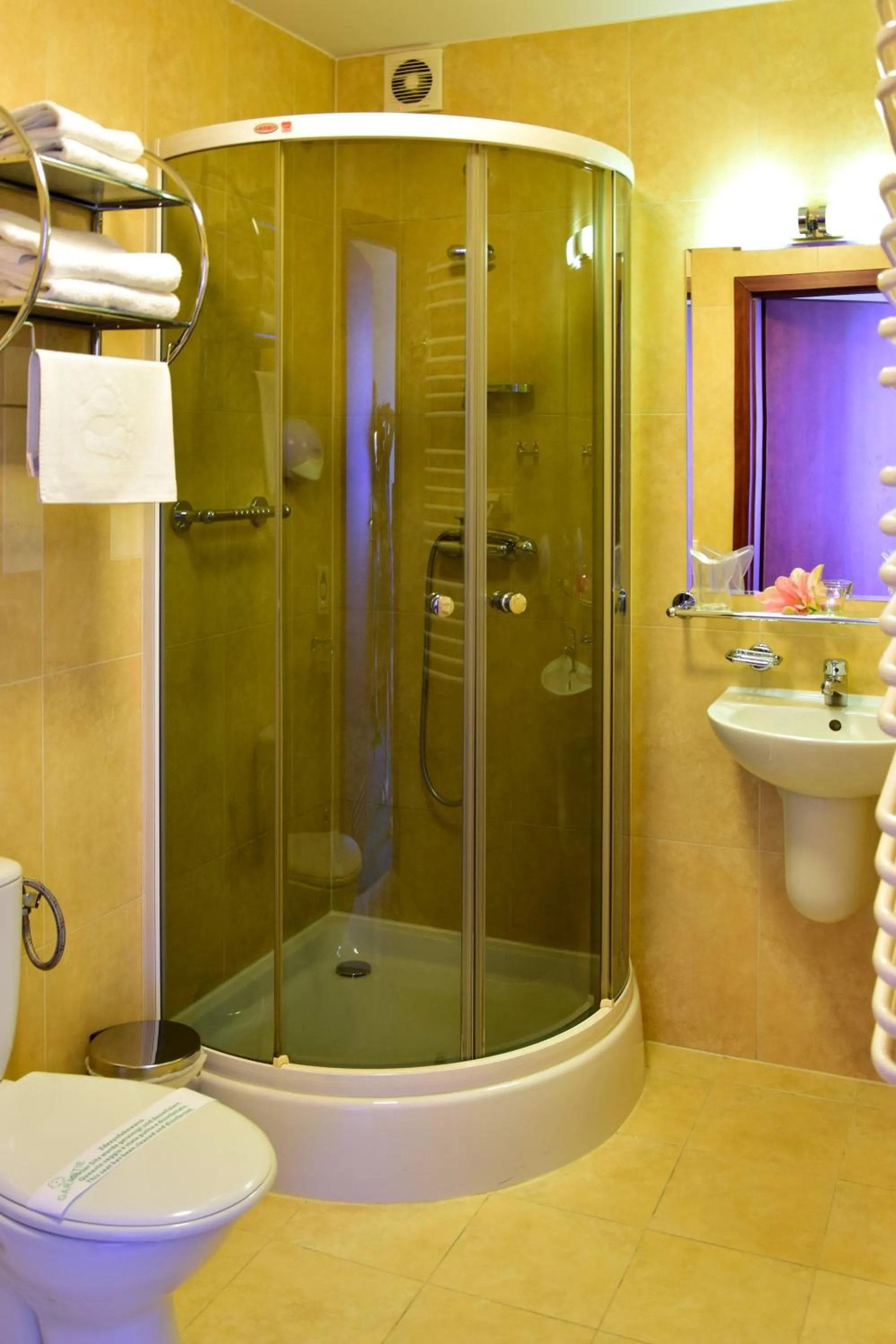 Shower in Hotel Panorama Nowy Sącz