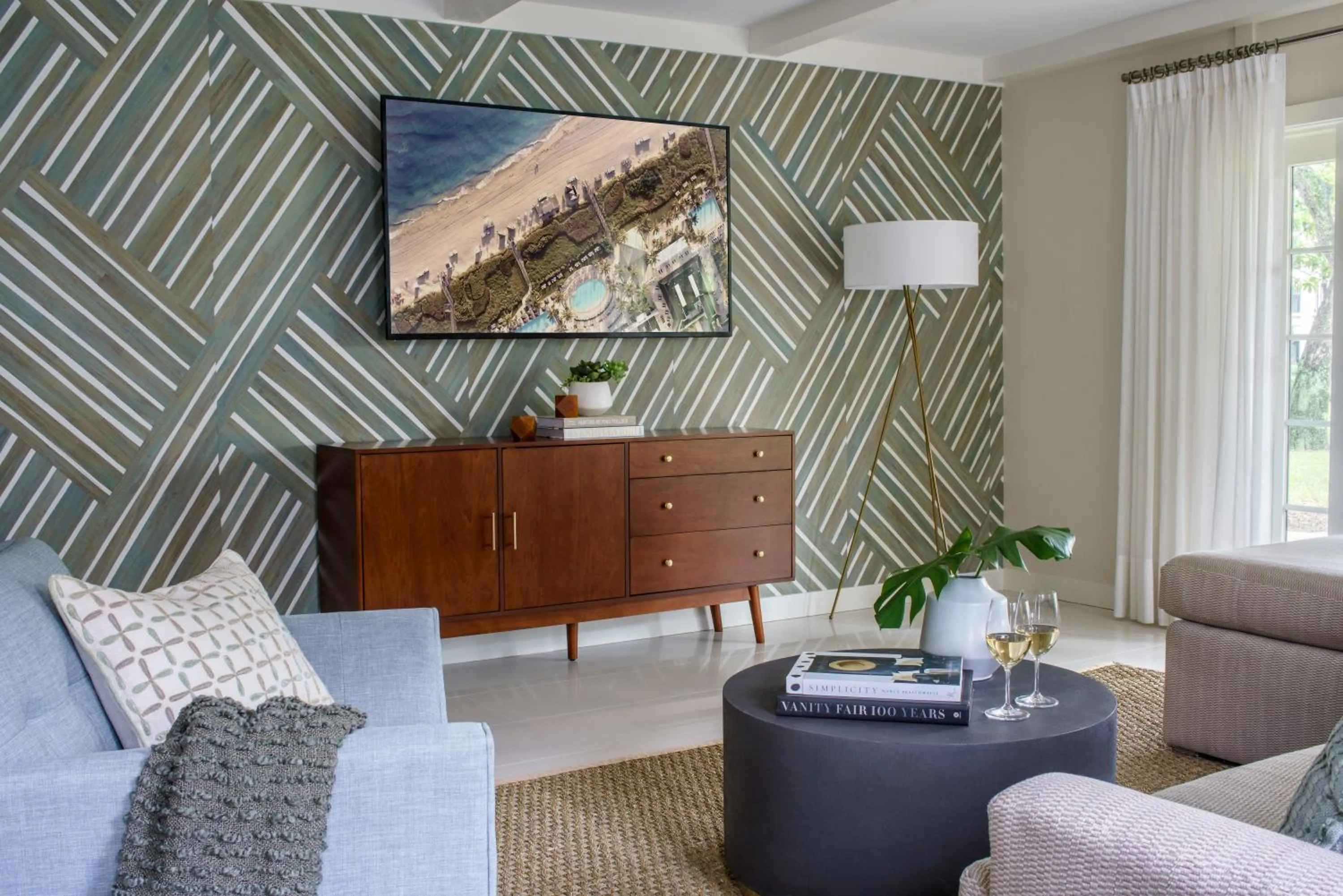 Living room in Bungalows at The Boca Raton