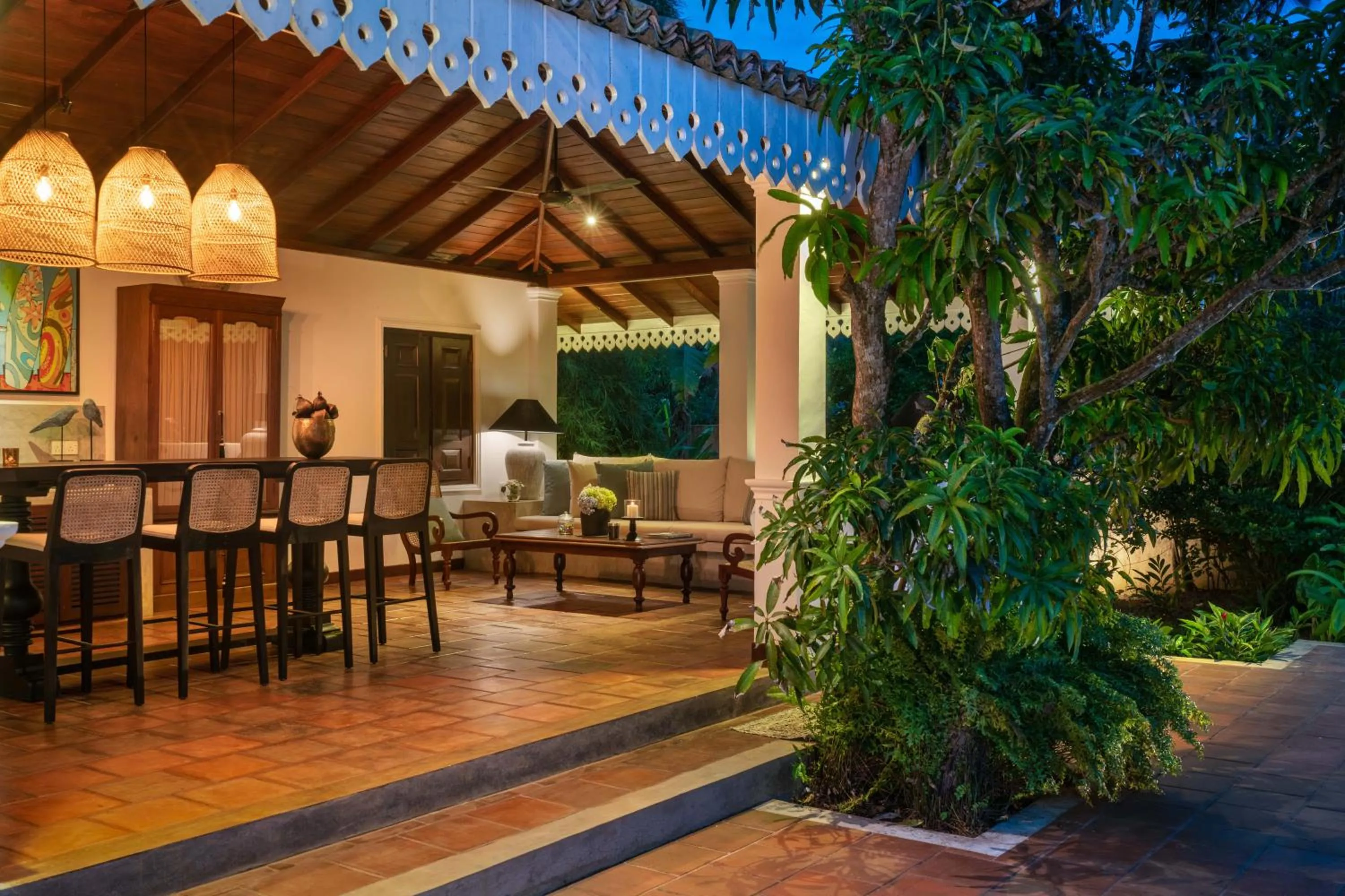 Seating area in Ceylo Villas