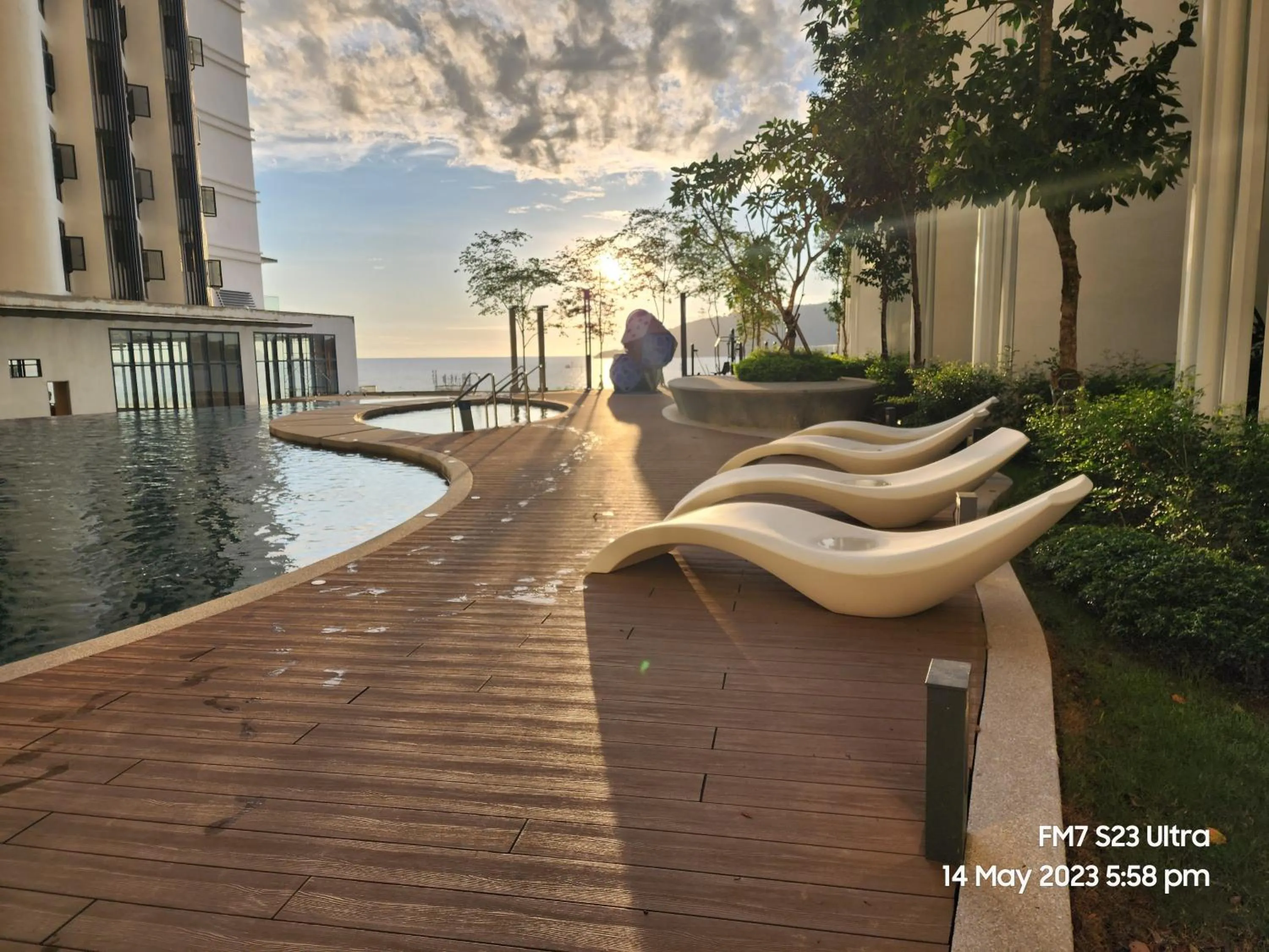 Swimming pool in Seaview Luxury Suites at The Shore Kota Kinabalu