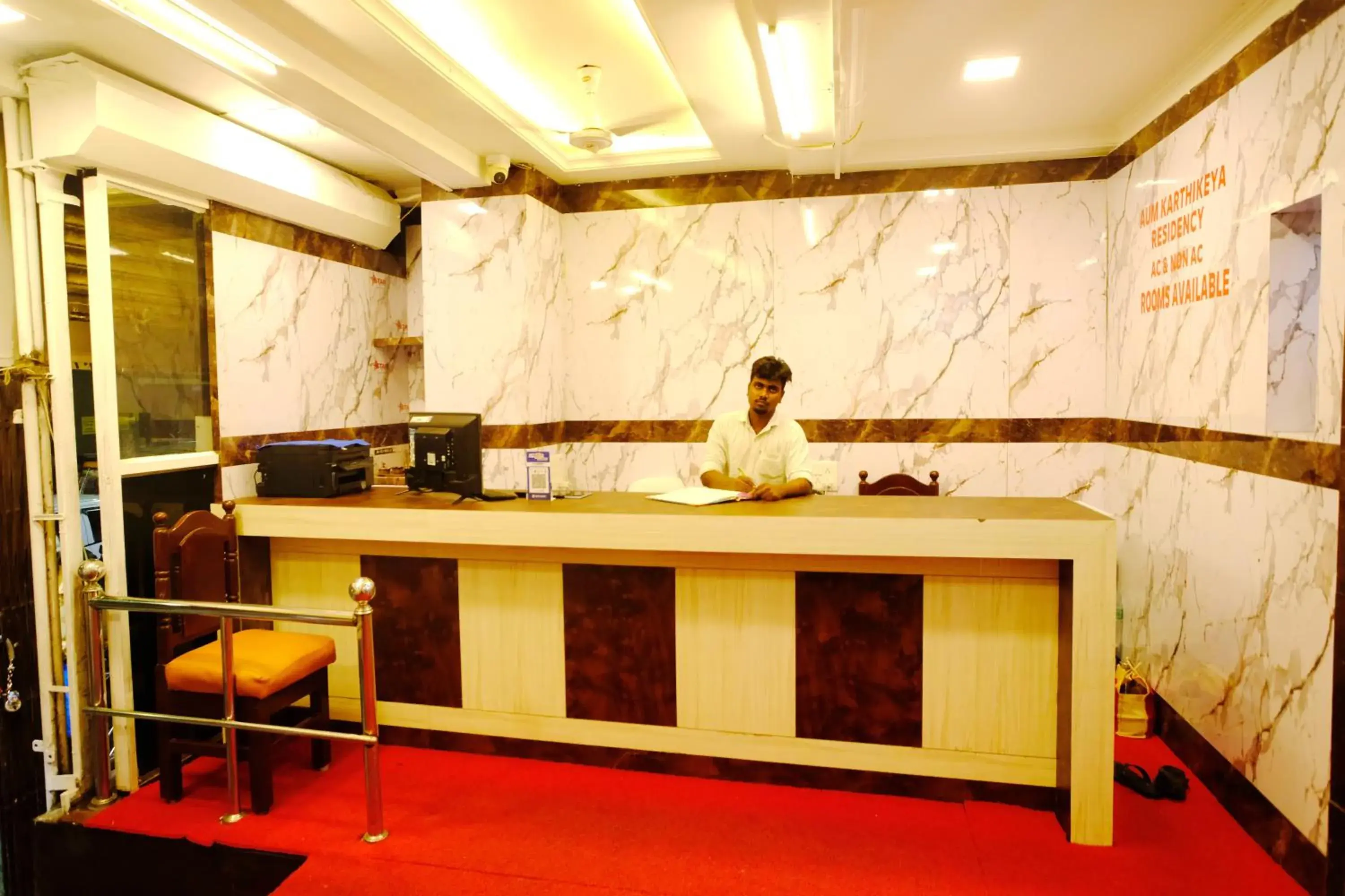 Lobby or reception in Aum Karthikeya Residency - Near Chennai Railway Station Lobby or reception in Aum Karthikeya Residency - Near Chennai Railway Station