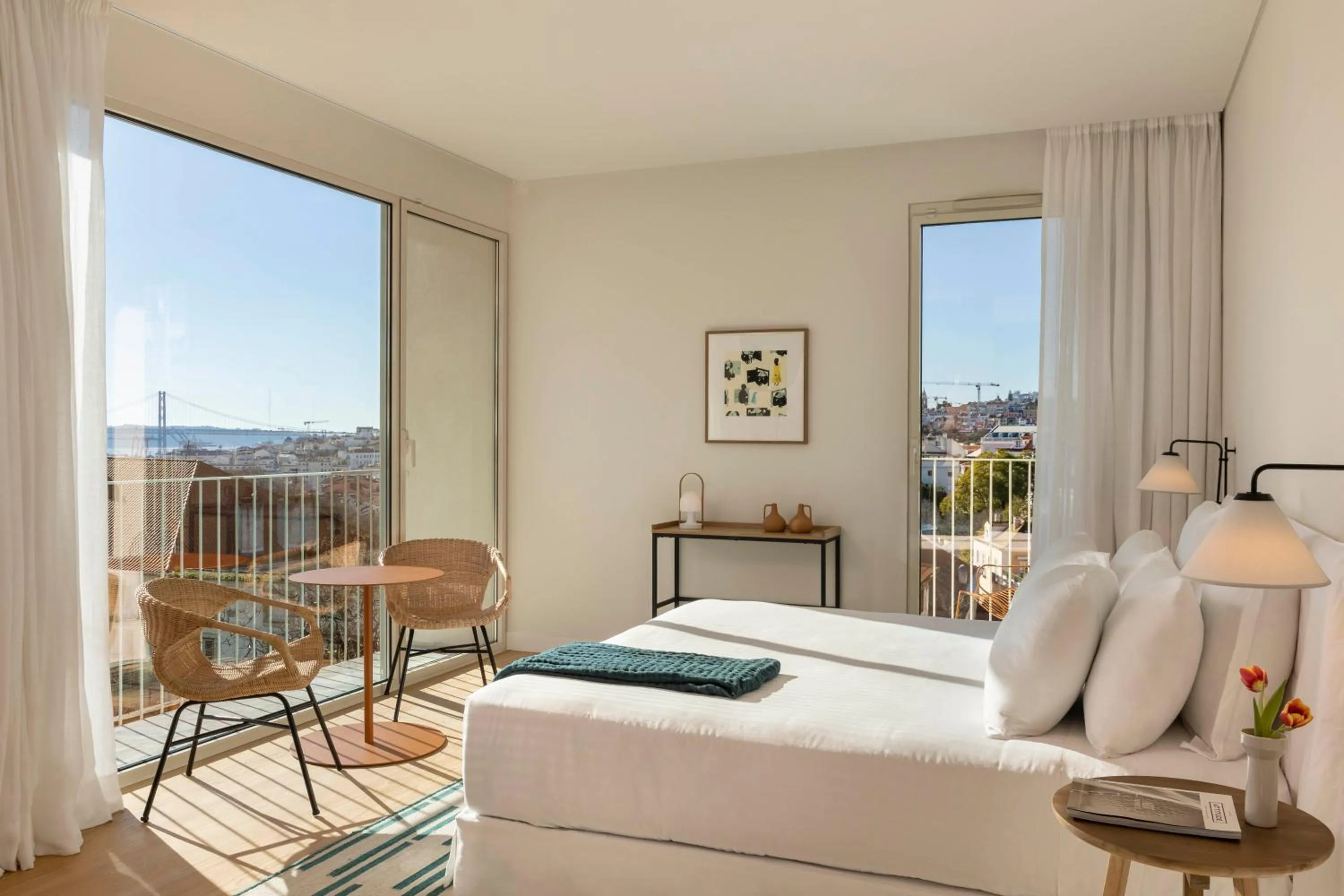 View (from property/room), Bed in Pátio do Tijolo