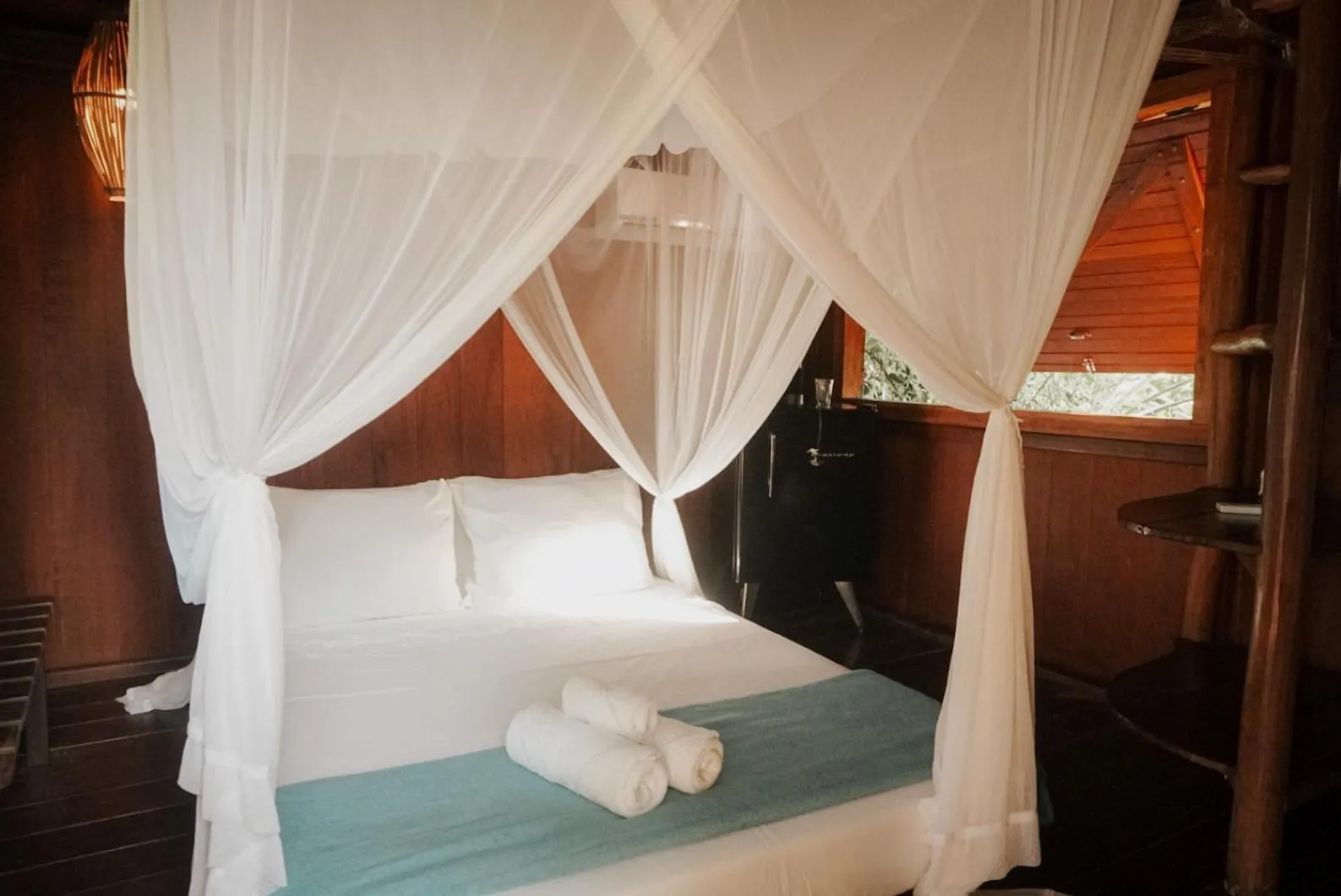 Bed in Bangalôs da Aldeia Caraiva