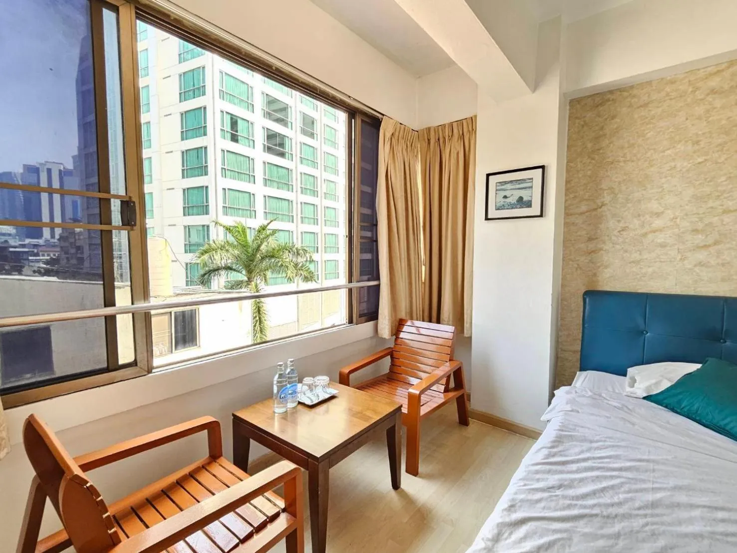 View (from property/room), Bed in Crown BTS Nana Hotel