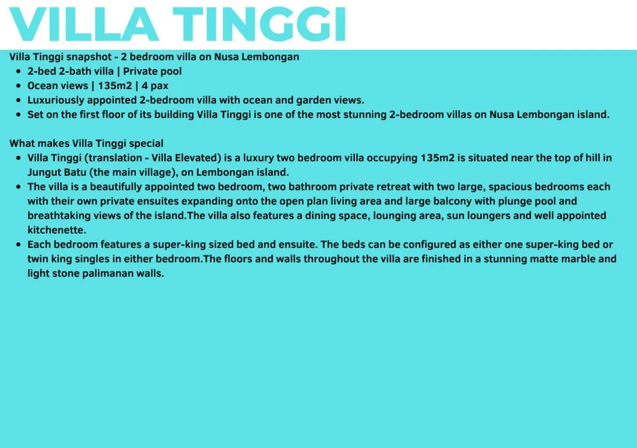 Property building in Aqua Nusa - Luxury Lembongan Villas