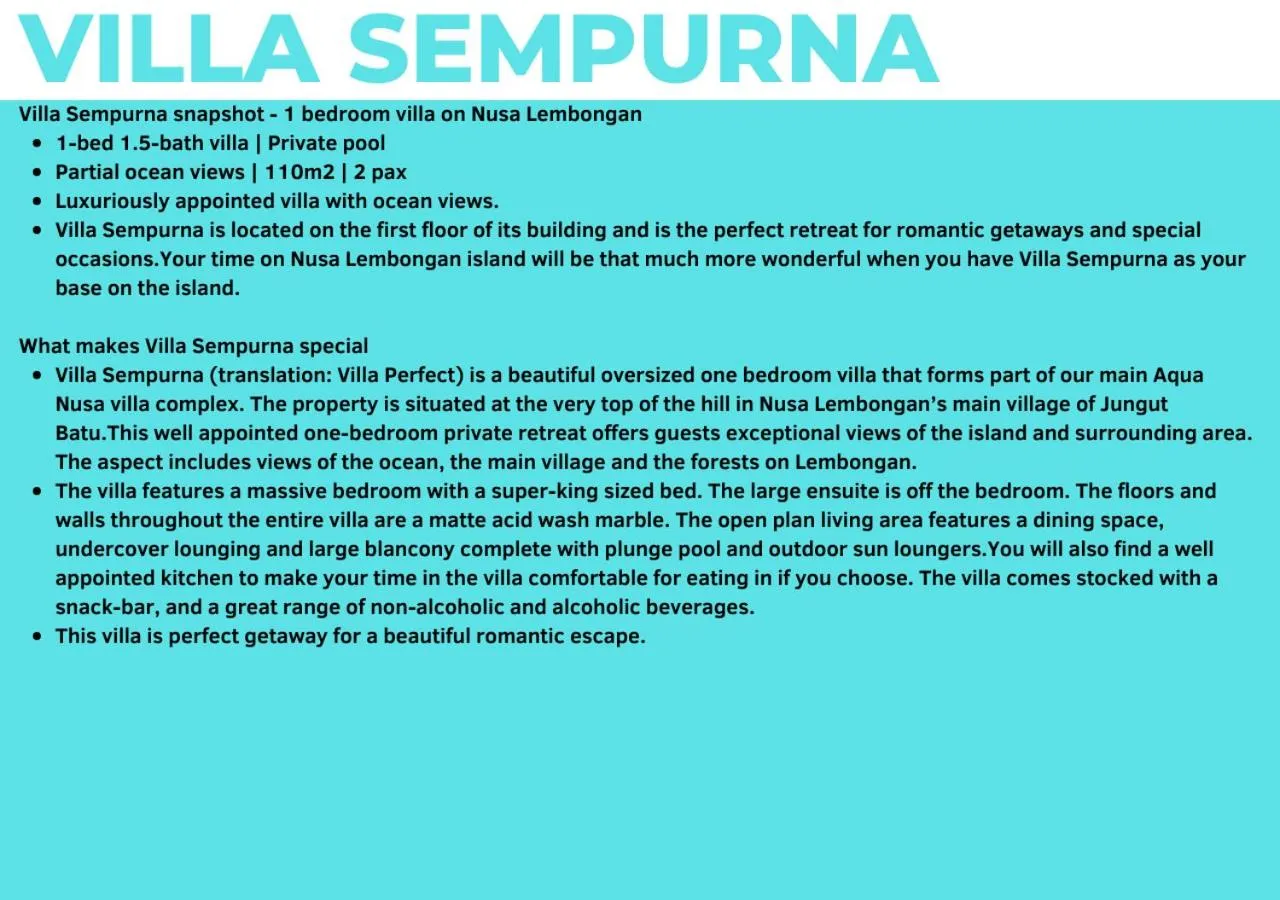 Property building in Aqua Nusa - Luxury Lembongan Villas