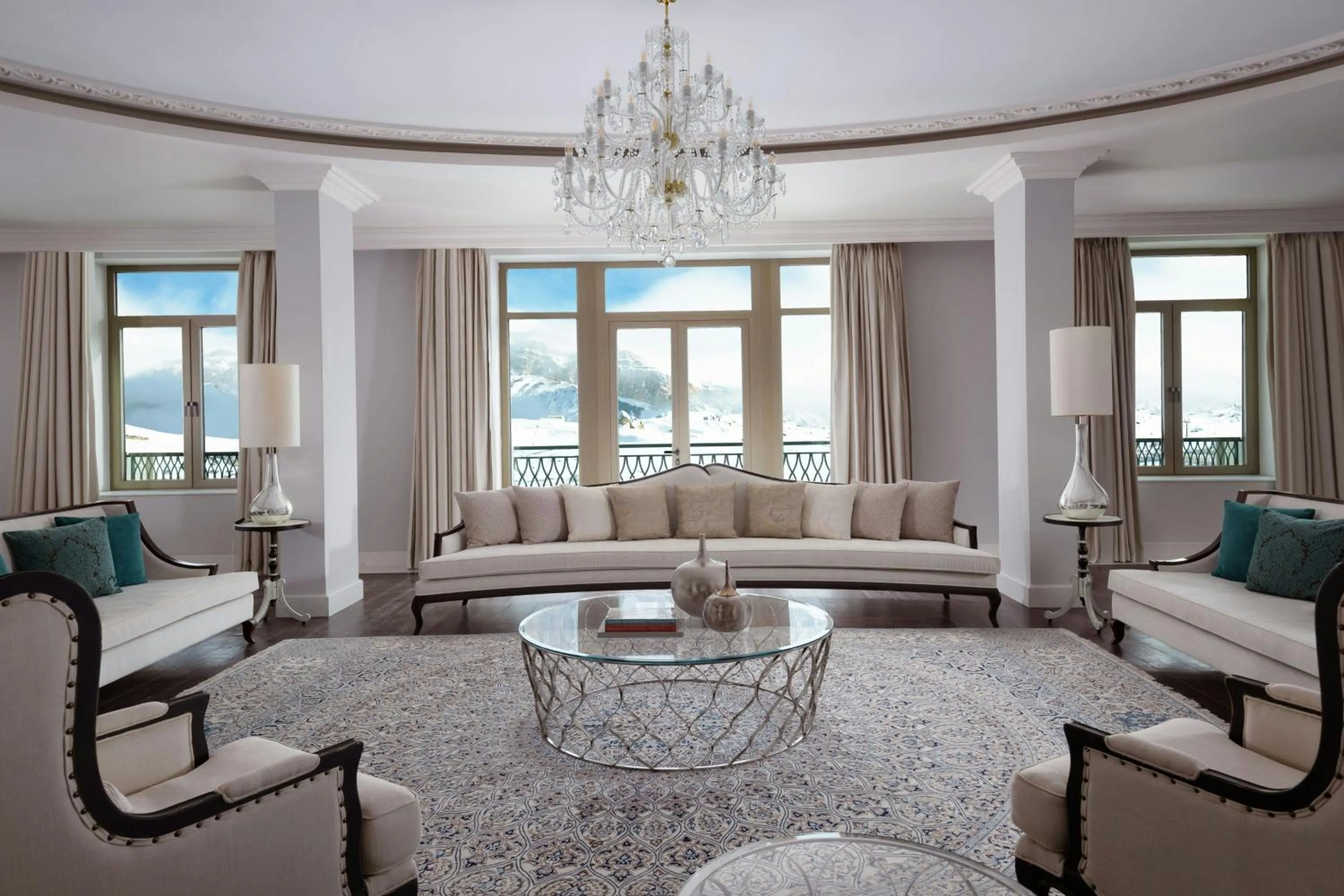 Living room in Pik Palace, Shahdag, Autograph Collection