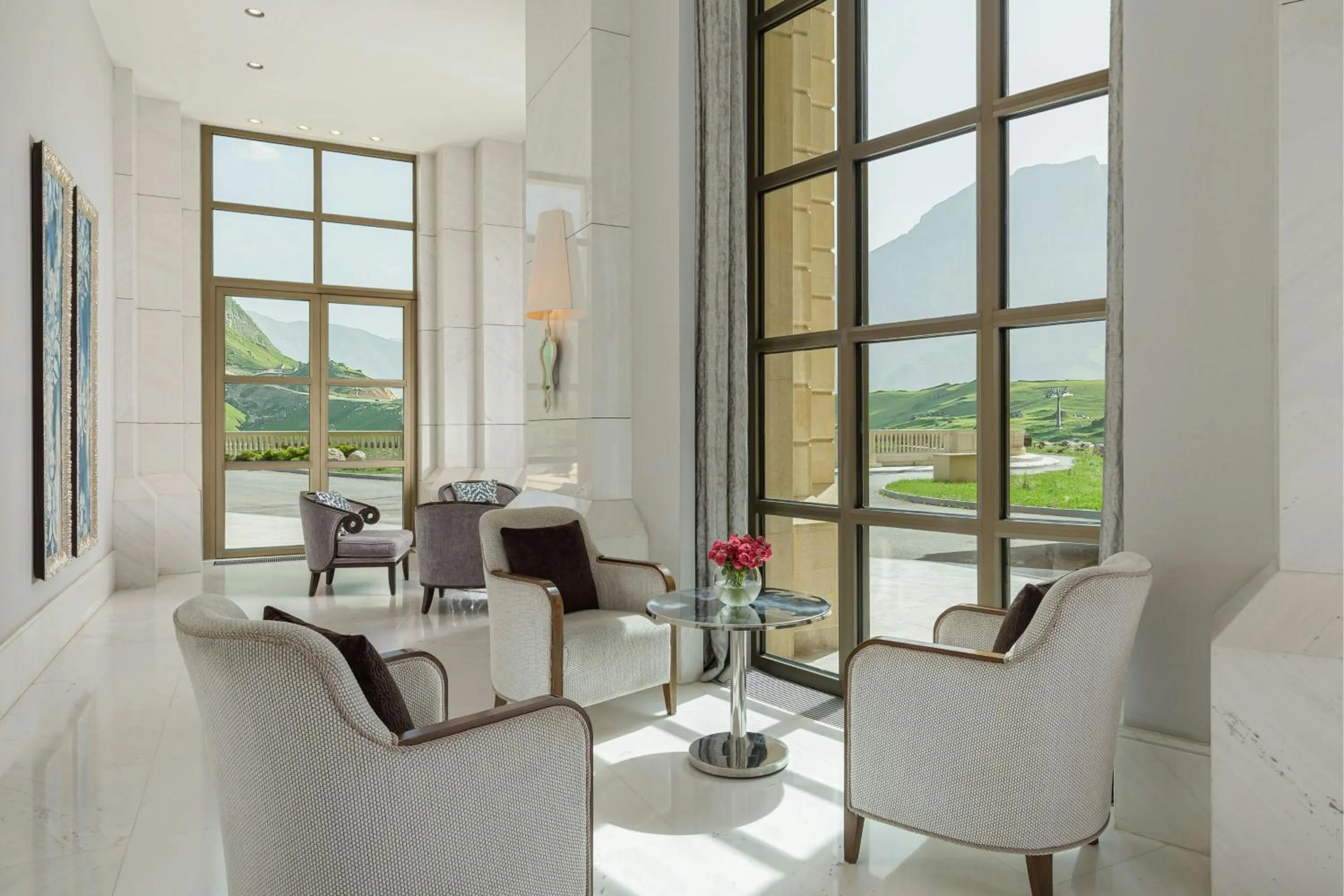 Lobby or reception in Pik Palace, Shahdag, Autograph Collection