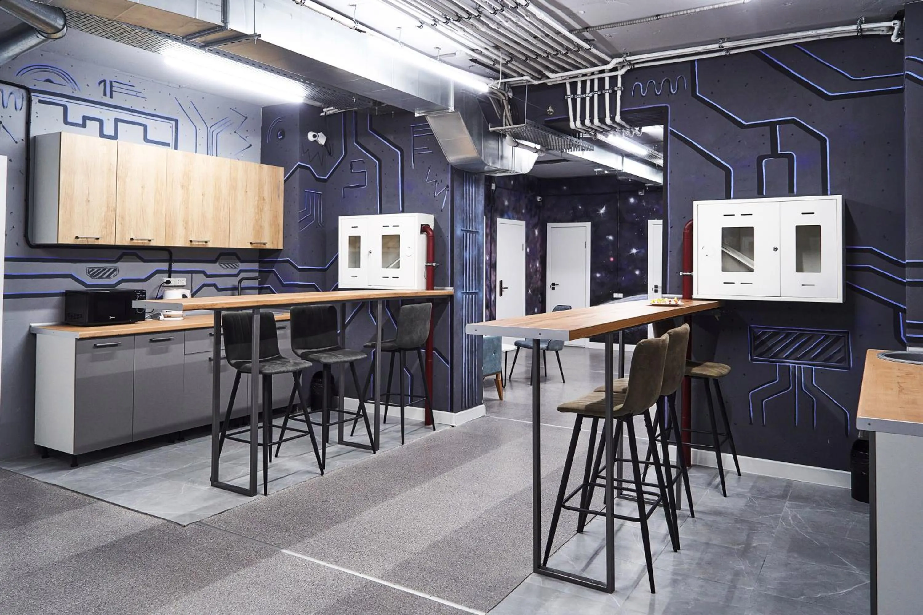 Kitchen or kitchenette in Gagarin Capsule Hotel