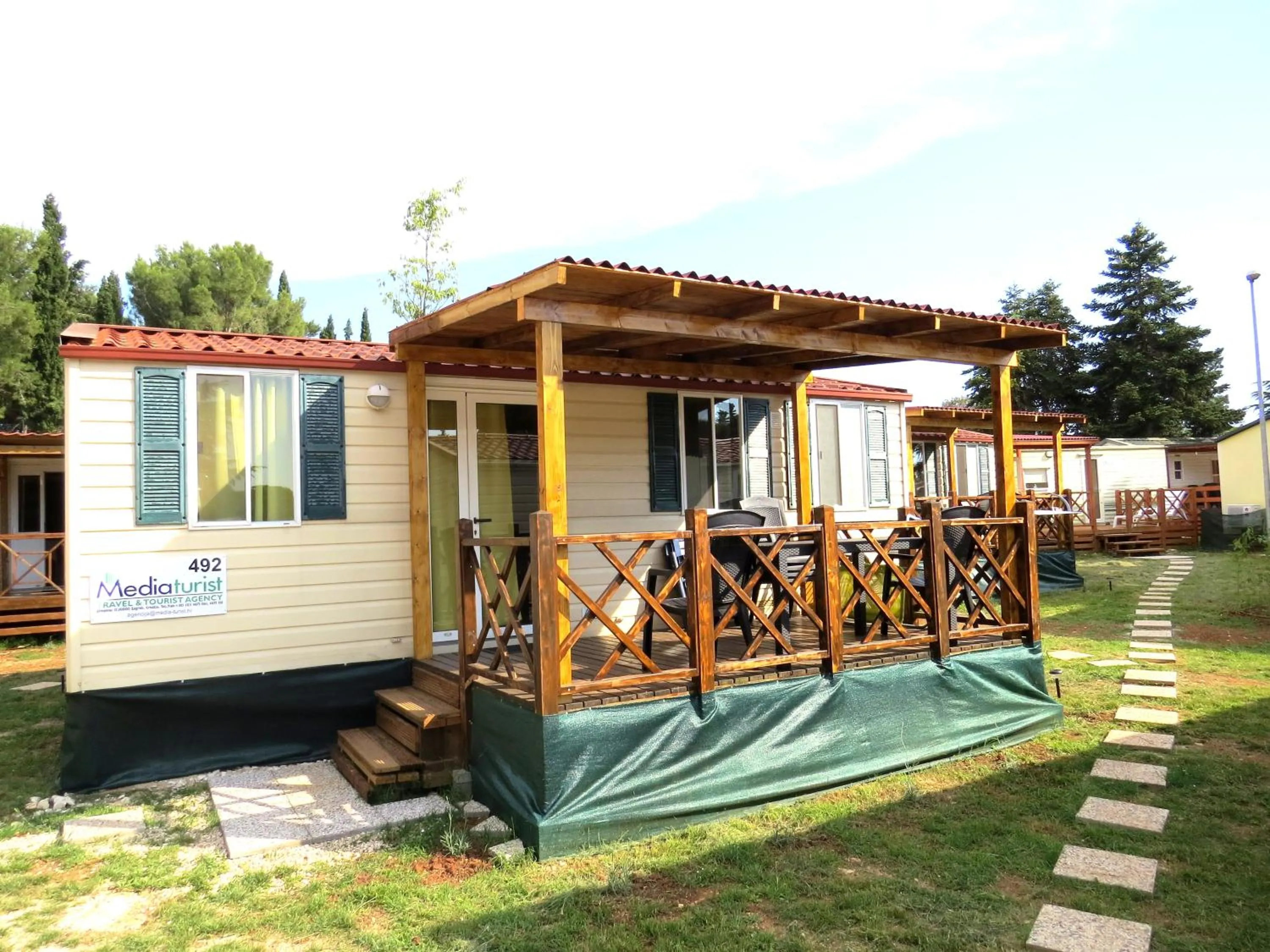 Balcony/Terrace in Camping Media Mobile Homes in Brioni Sunny Camping