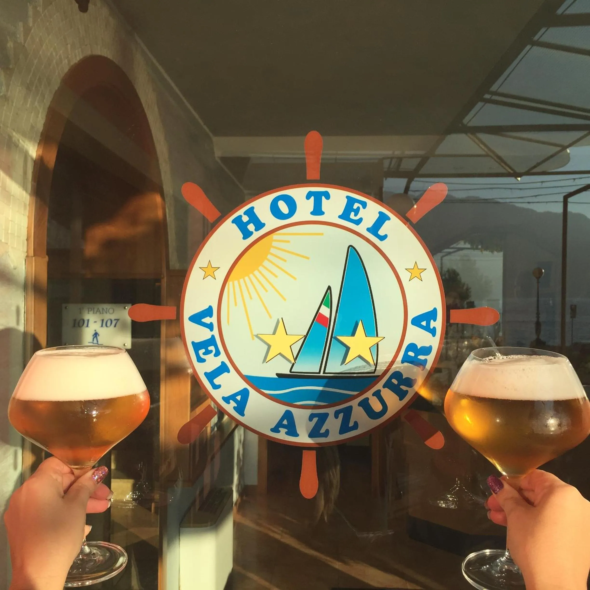 Property logo or sign in Hotel Vela Azzurra