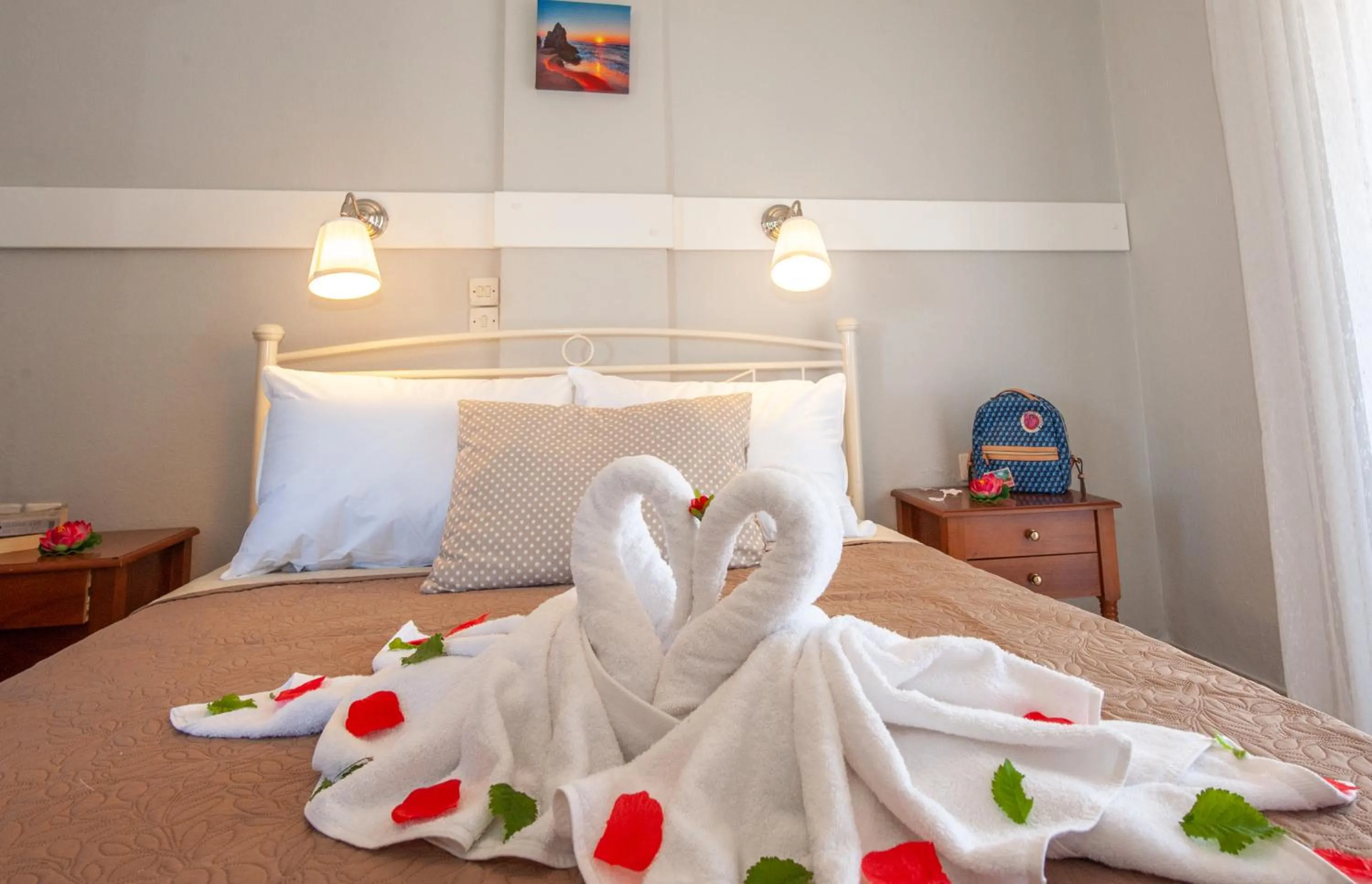 Bedroom, Bed in Vassilis Paradise Garden Aparthotel