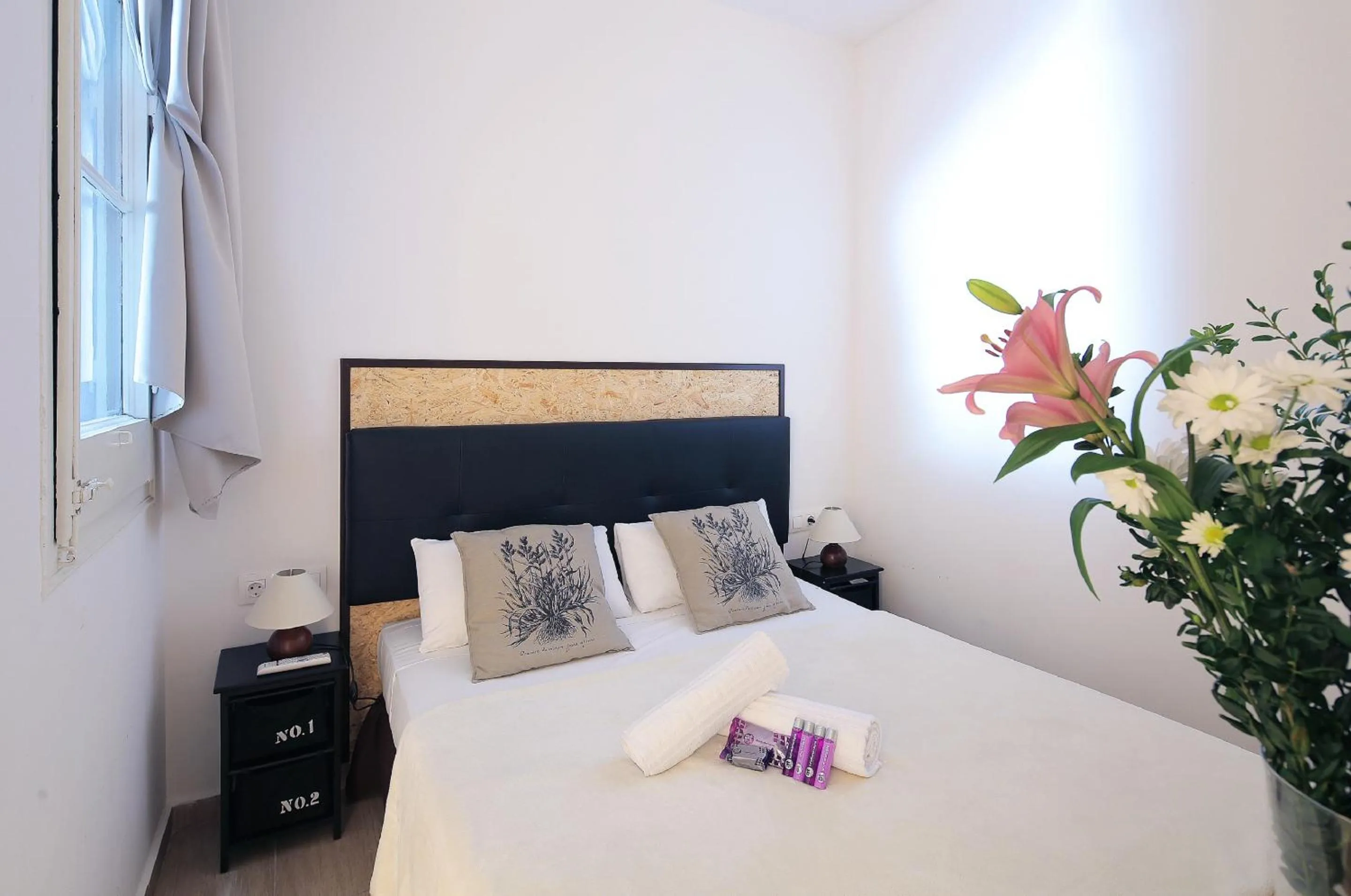 Bed in Hostal Balkonis