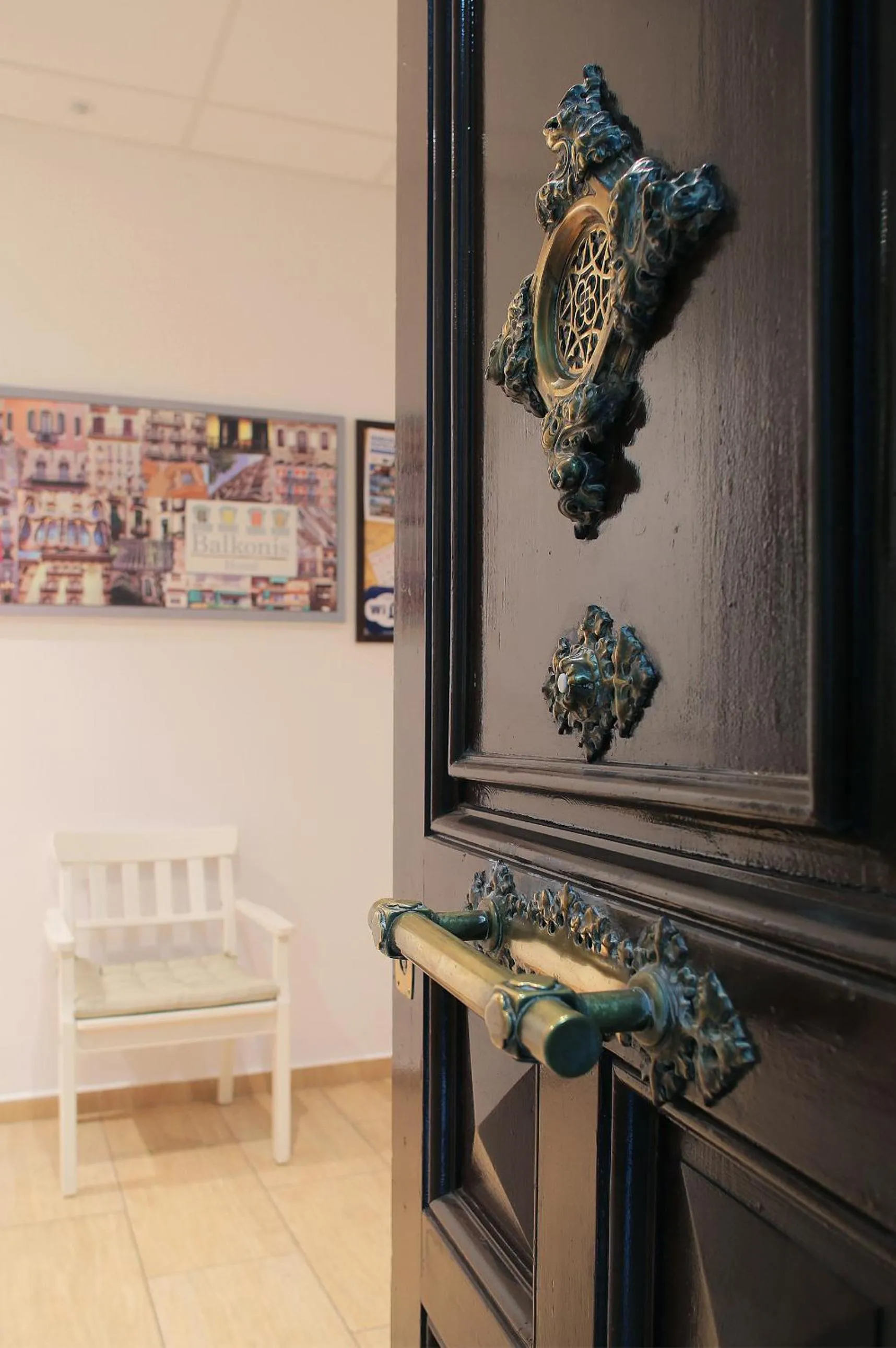 Lobby or reception in Hostal Balkonis